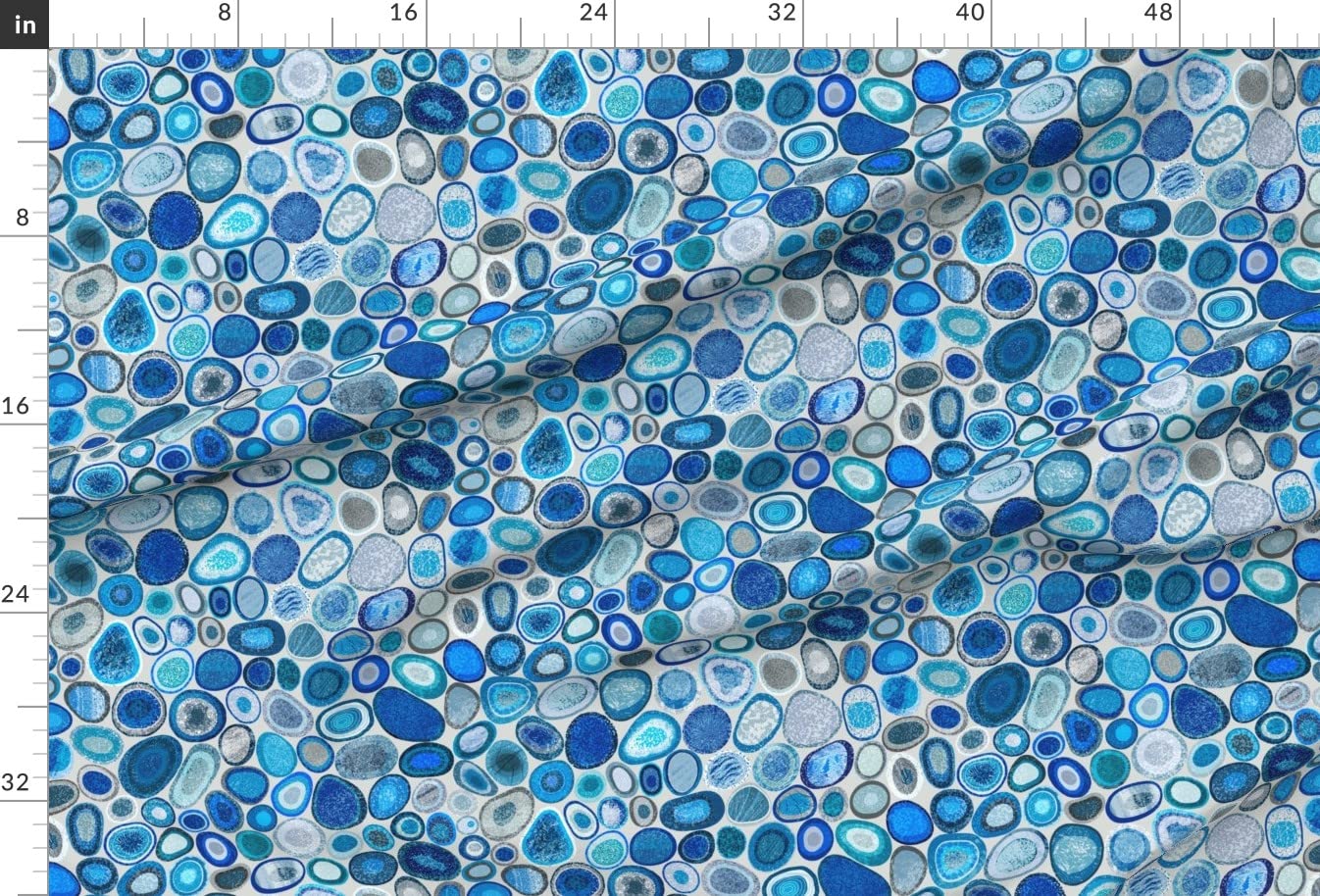 Blue Marble Geology Rocks Geode Crystals Printed Minky Fabric by The Yard - Soft & Durable for Sewing Baby Blankets, Quilt Backing, Plush Toys - Perfect for DIY Crafts, Nursery Decor & Home Textile Projects