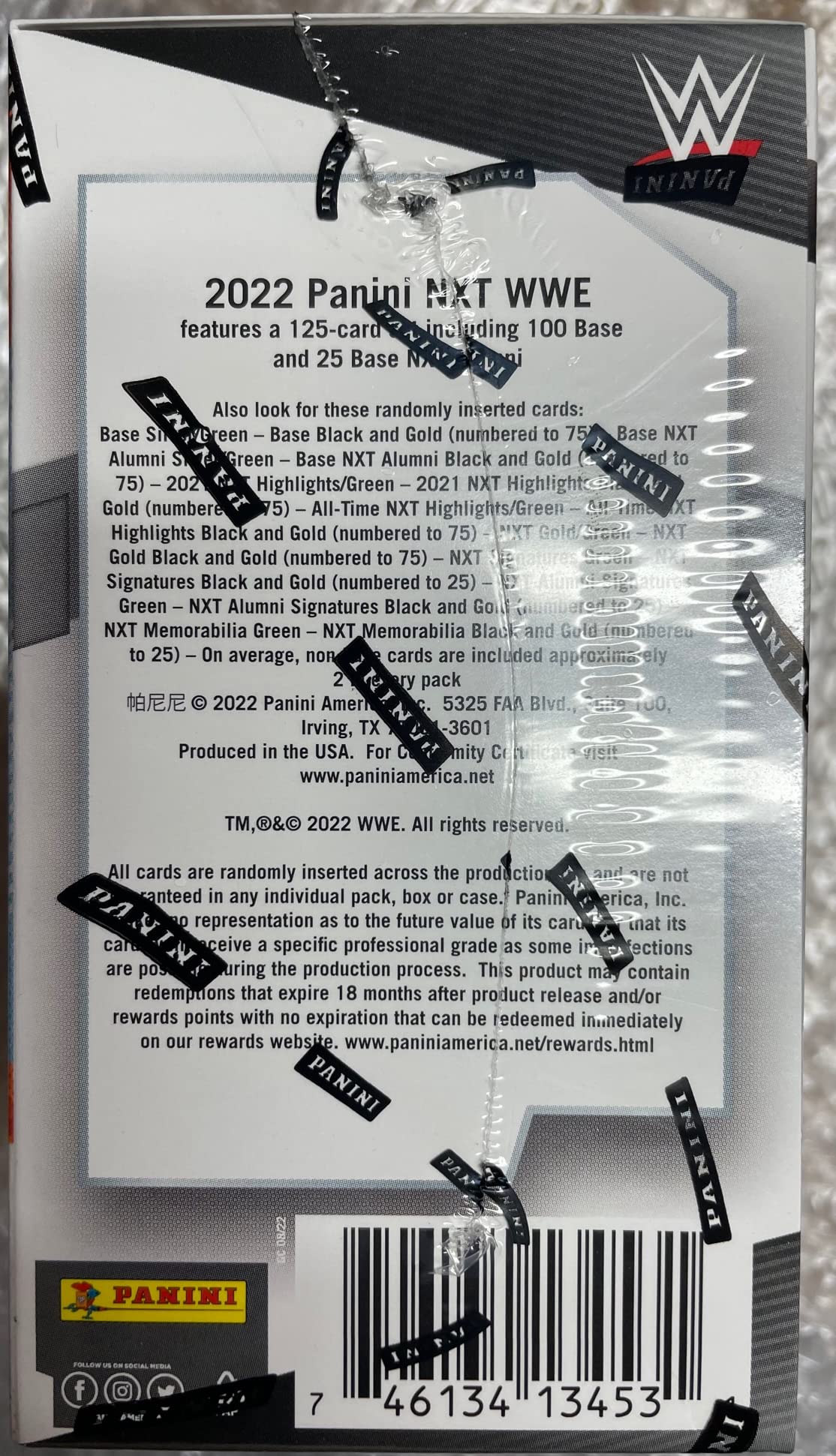 2022 Panini NXT WWE Blaster Box - Factory Sealed with 90 Cards (6 Packs, 15 Cards Each) | Collectible Trading Cards for WWE Fans | Perfect for Gift Giving, Card Collecting, and Trading Events