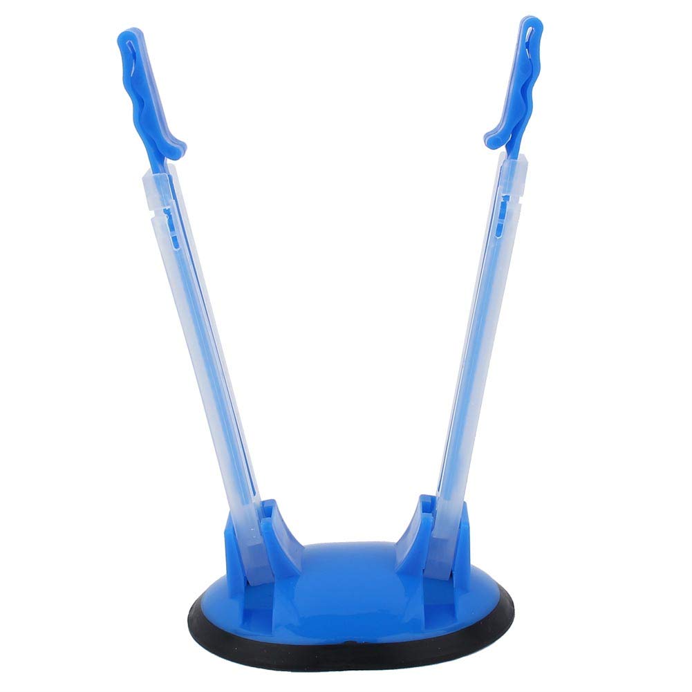 Adjustable Bag Holder Stand for Food Storage Bags - Hands-Free Organizer Rack for Plastic Freezer Bags, Meal Prep & Kitchen Organization (Blue) - Perfect for Pantry, Freezer & Countertop Storage