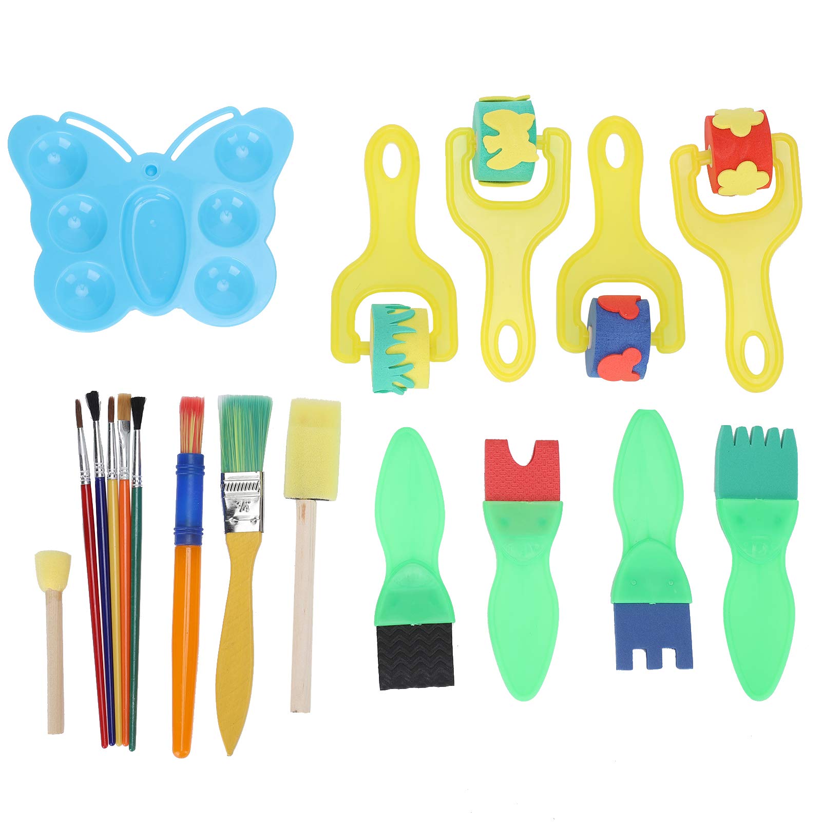 **Kids Painting Kit with Multi-Shape Stamps & Brushes - DIY Art Supplies for Toddlers & Children - Perfect for Early Learning, Creative Drawing & Gift Giving**