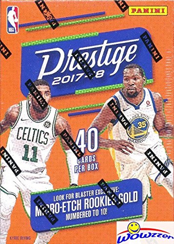 2017-18 Panini Prestige NBA Basketball Blaster Box - Factory Sealed with 8 Inserts/Parallels & 2 Micro-Etch Rookies - Collect Donovan Mitchell, Jayson Tatum RCs & Autographs - Perfect for NBA Card Collectors & Fantasy Basketball Fans