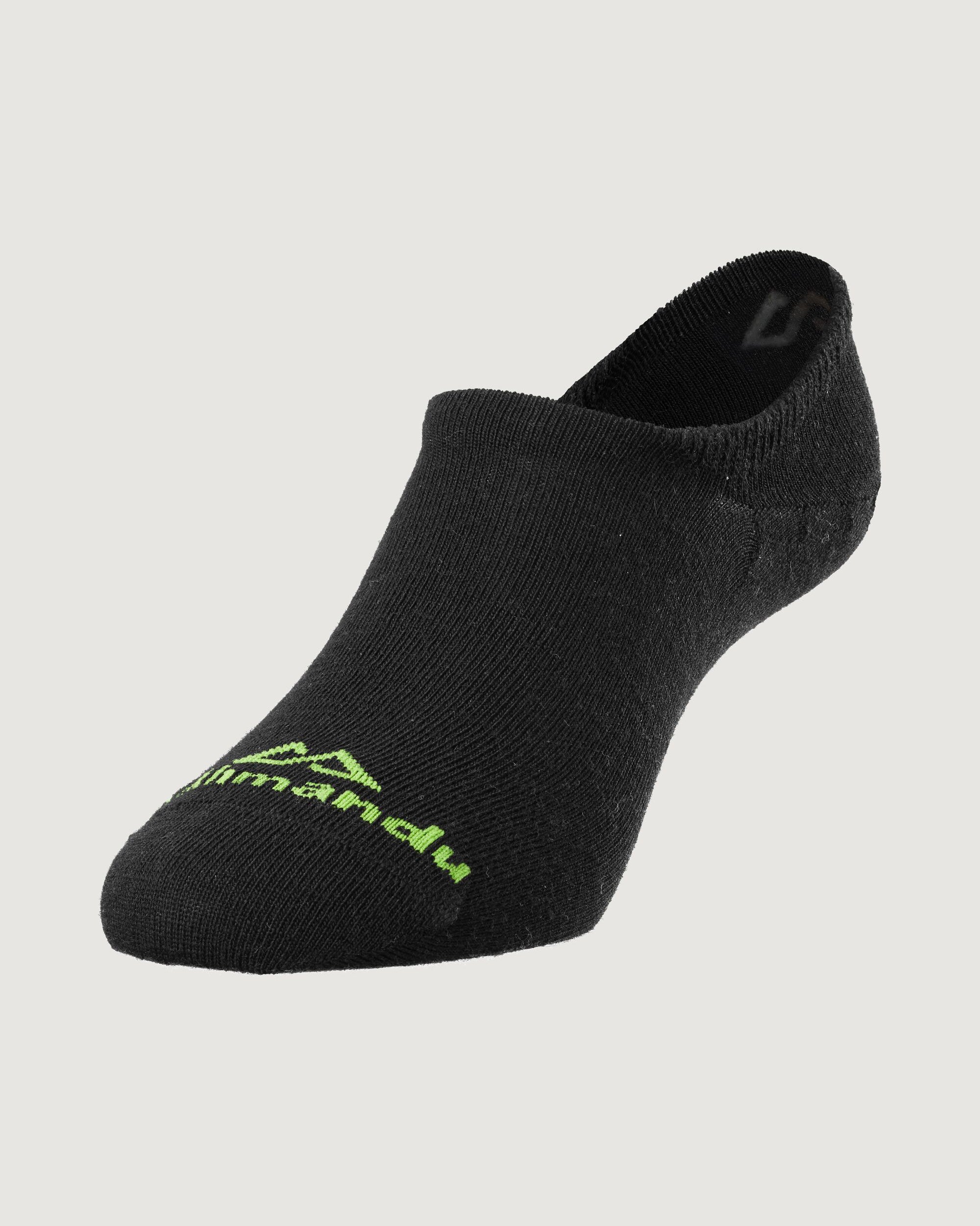 Premium Merino Wool No-Show Socks for Men & Women - Breathable, Odor-Resistant, Ultra Soft - Perfect for Running, Sneakers & Everyday Wear (Black)