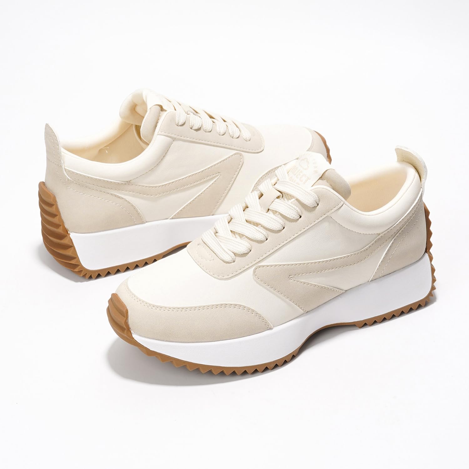 Project Cloud Women's Sneakers - Memory Foam Insole & Lightweight Spring Shoes - Non-Slip Lace Up Fashion Sneakers for Women 2025 - Perfect for Running, Walking & Casual Wear