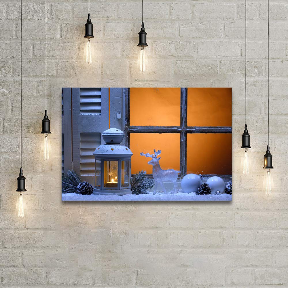 Merry Christmas Canvas Wall Art - 32x48 Inch Framed Holiday Decor for Bedroom, Living Room | Festive Home Paintings & Prints | Perfect for Seasonal Decorating & Gift Giving