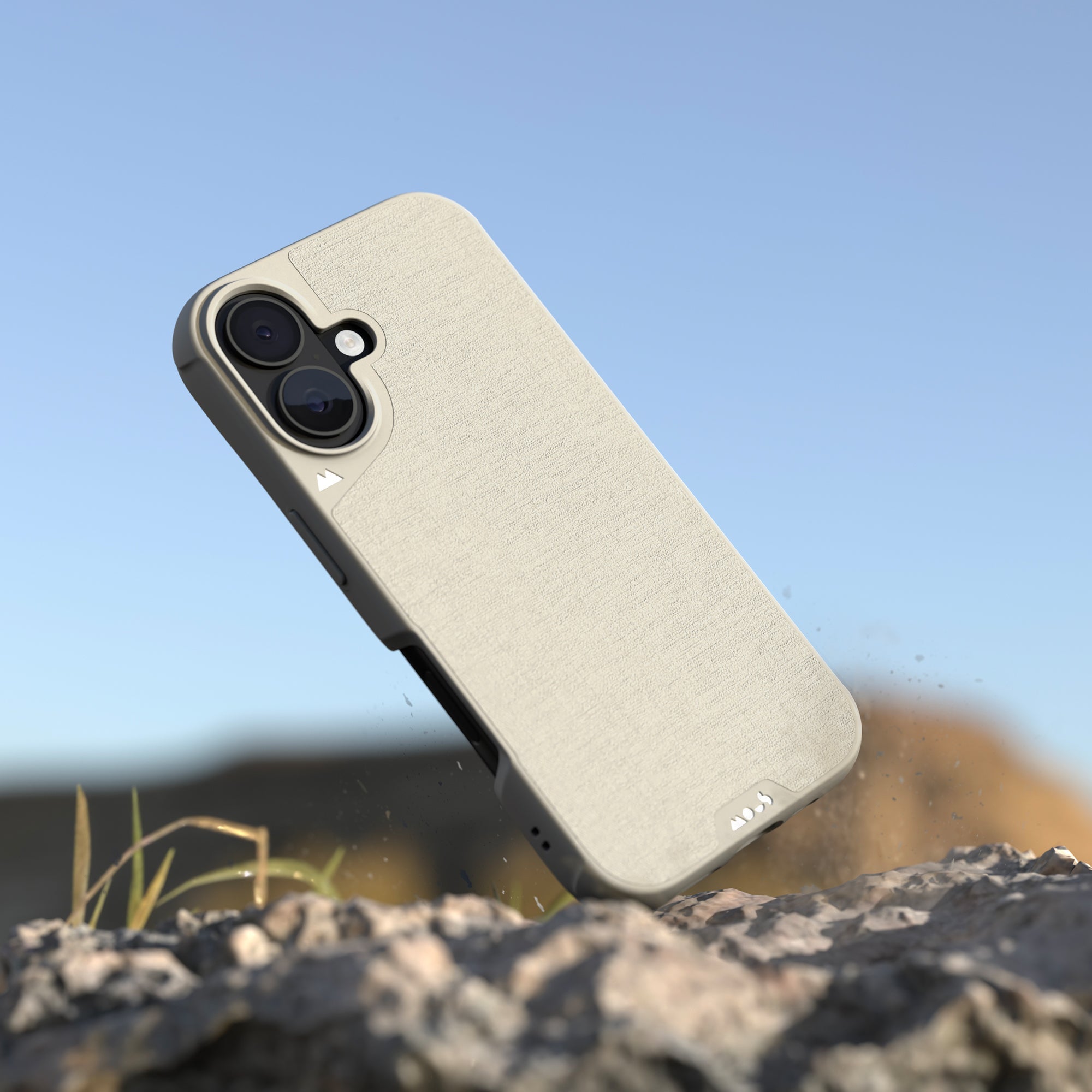 MagSafe Compatible Stone Phone Case for iPhone 15/14/13 - Durable Protective Cover with Magnetic Alignment - Perfect for Work, Travel & Outdoor Activities