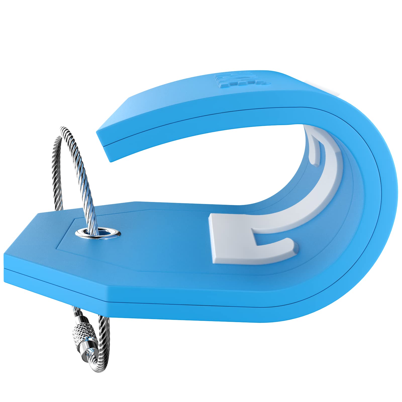 Initial Luggage Tag with Full Privacy Cover & Stainless Steel Loop - Aqua Teal - Personalized Travel Accessory for Suitcases, Backpacks & Carry-On Bags
