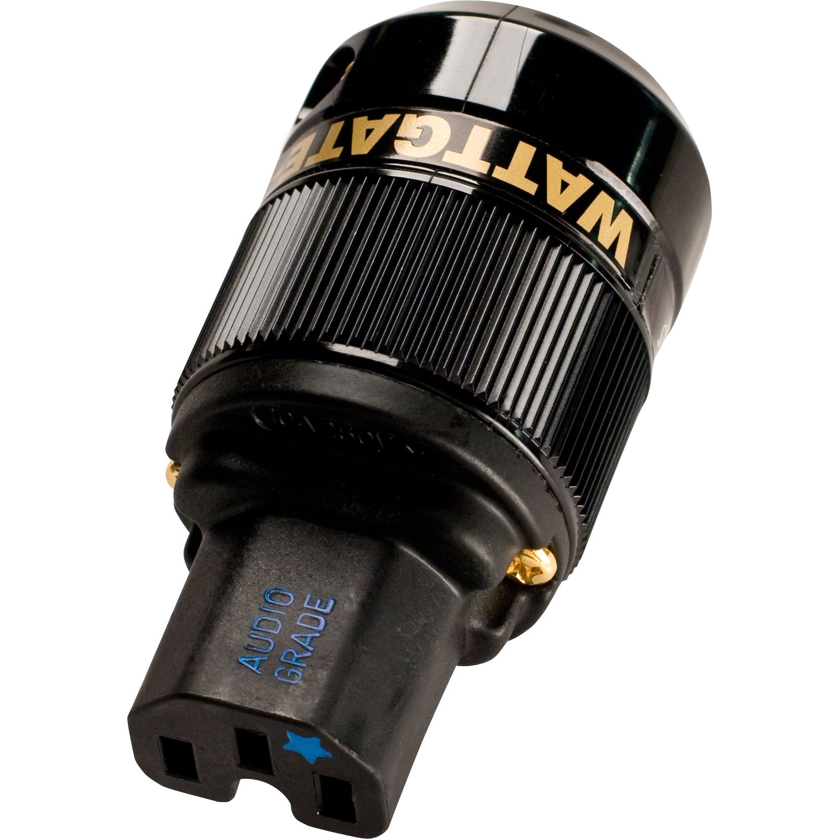 Premium 350i AU Black Gold Plated Audio Grade IEC Power Connector - High-End Audio Equipment & Home Theater System Upgrade