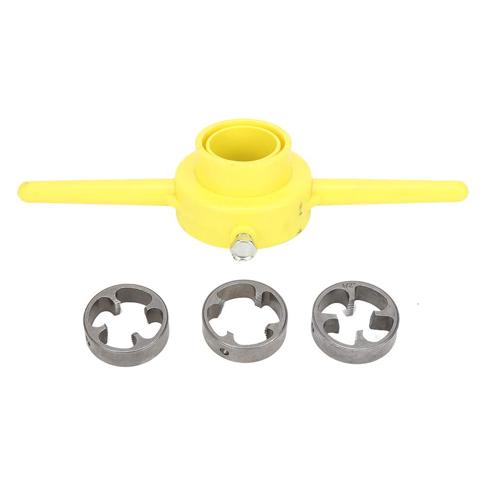 PVC Threading Tool Kit - 3-Piece Thread Mold Set with Plastic Pipe Die for Manual Plumbing & Pipe Fitting | DIY Home Repair, Water Pipe Installation, HVAC Maintenance