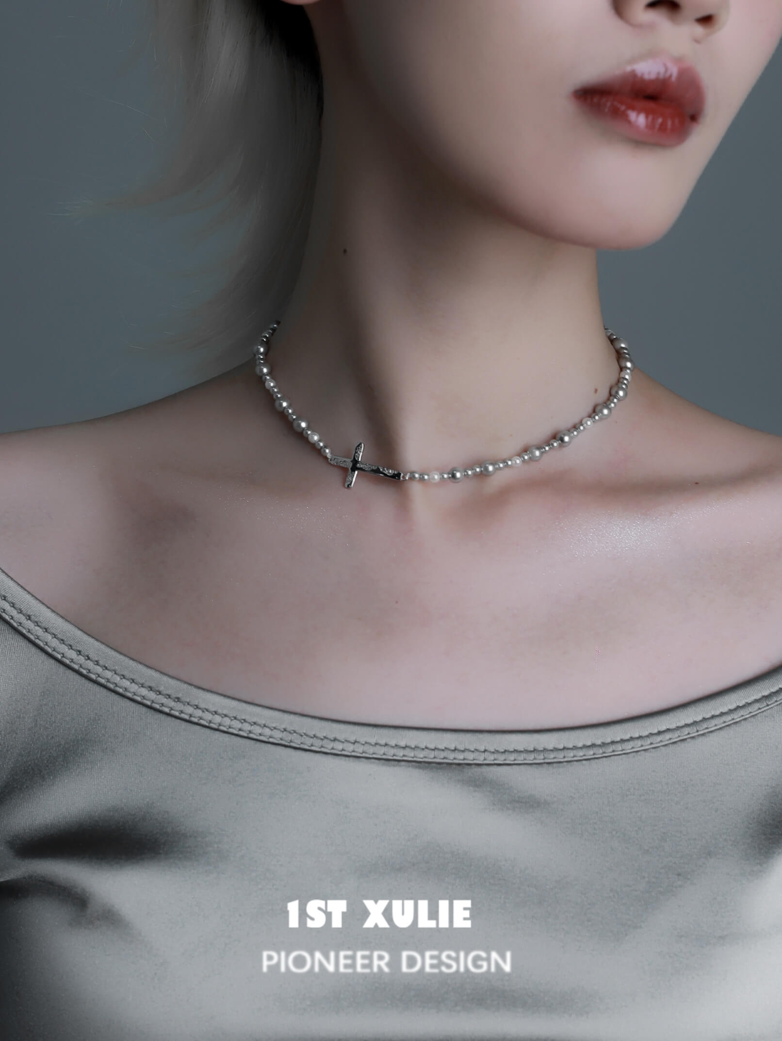 S925 Sterling Silver Gray Pearl Choker Necklace for Women - Elegant Angel Pendant Jewelry Gift for Birthday, Anniversary & Special Occasions