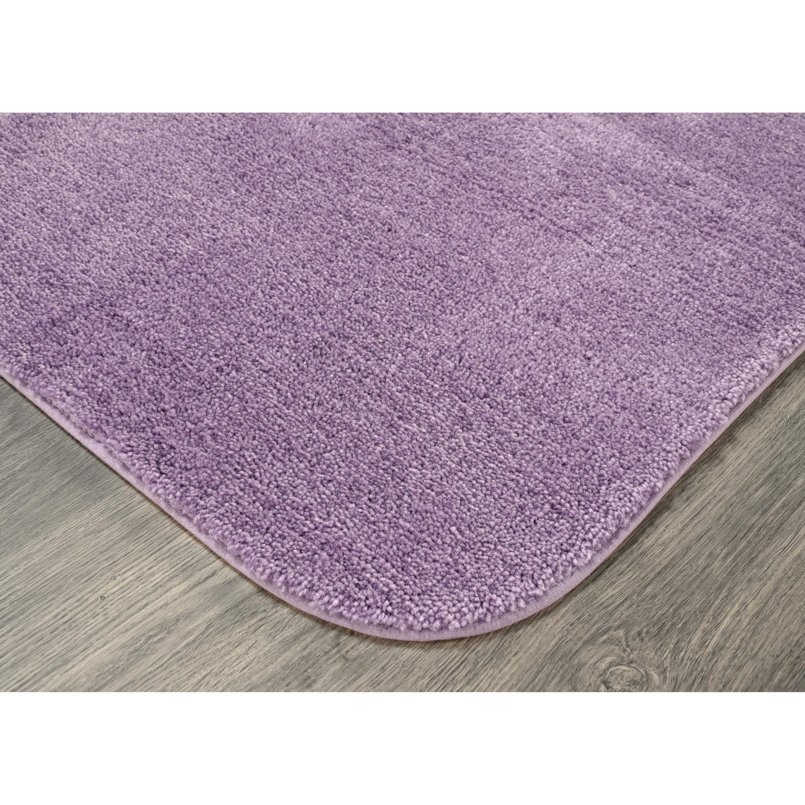 Garland Rug Traditional Nylon Washable Purple Bathroom Rugs Set (17