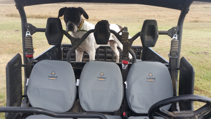 Premium Canvas UTV Seat Cover for John Deere Gator RSX 850i - Heavy Duty Hi-Back Sports Seat Protection (Fits JD846Q Models) - Perfect for Off-Roading, Hunting & Farm Work