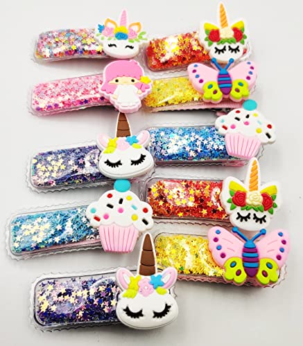 AB Beauty House Sequin Hair Clips for Women & Girls - 10 Piece Set of Sparkling Hair Accessories for Parties, Weddings & Everyday Glam
