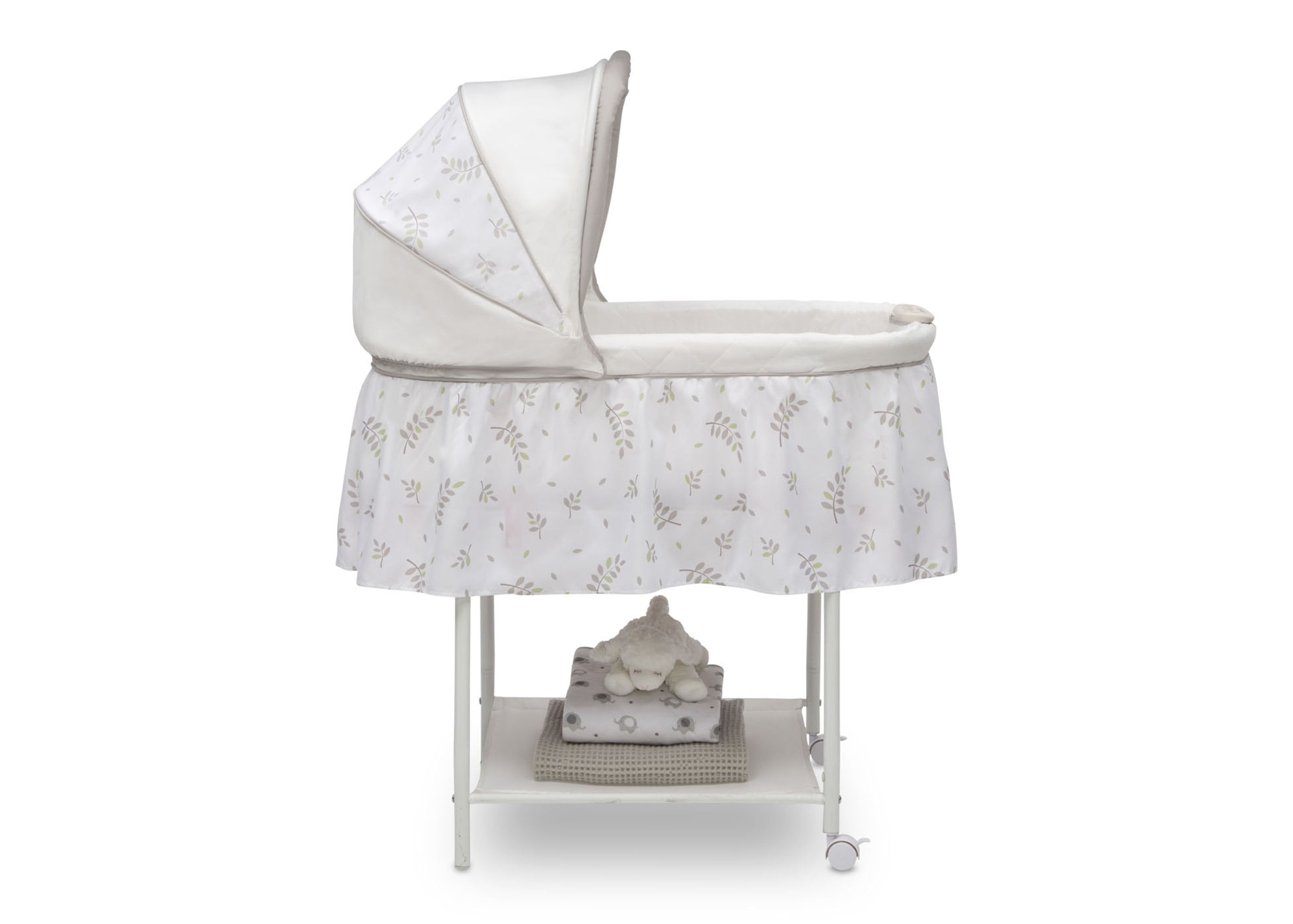 Silent Auto Gliding Bassinet for Newborns - Ultra Quiet Baby Crib with Smooth Motion - Perfect for Nursery, Bedroom & Travel