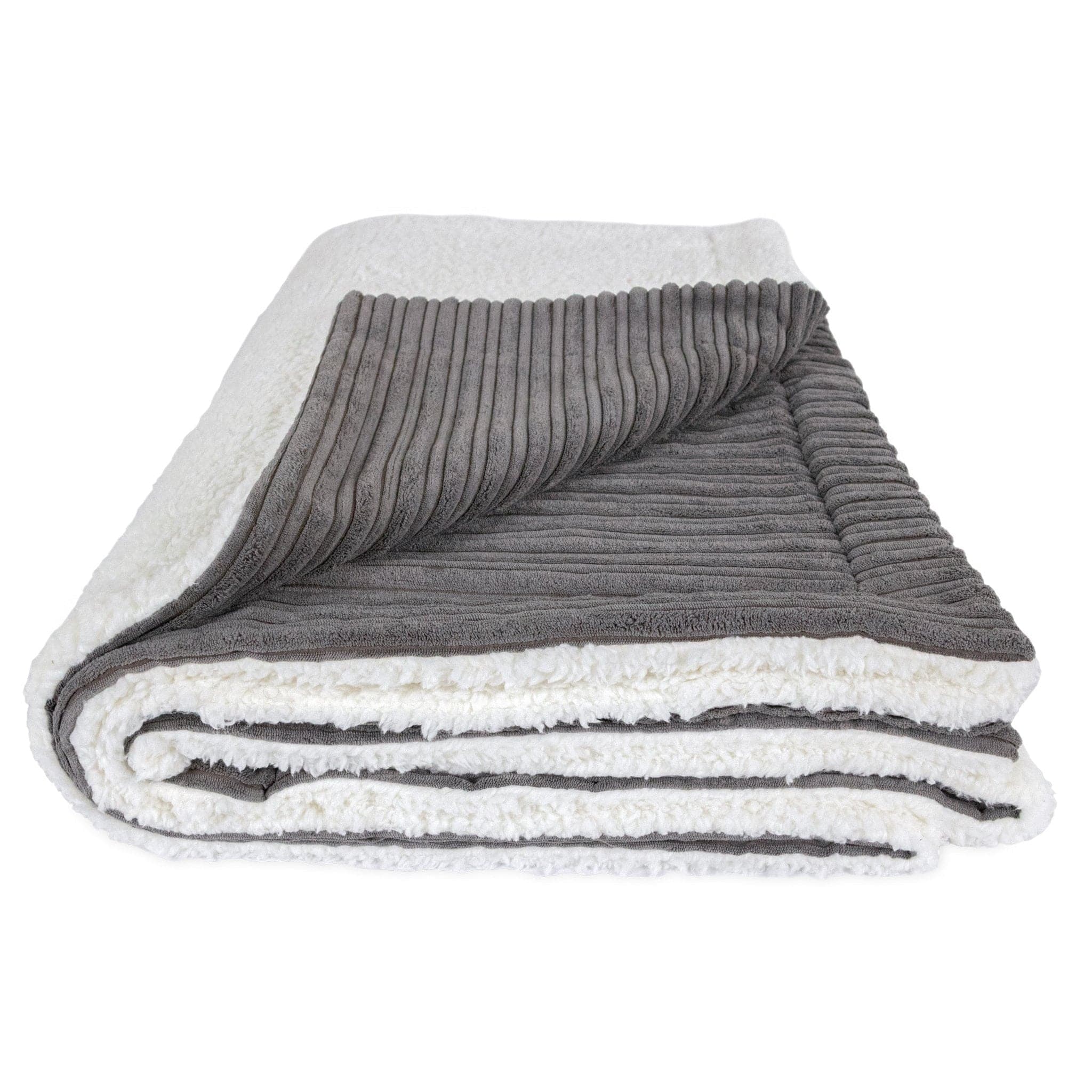 Soft & Cozy XL Terry Corduroy Throw Blanket - Oversized Plush Blanket for Couch, Bed & Travel - Warm Winter Blanket for Adults & Kids - Perfect for Lounging, Camping & Gifts
