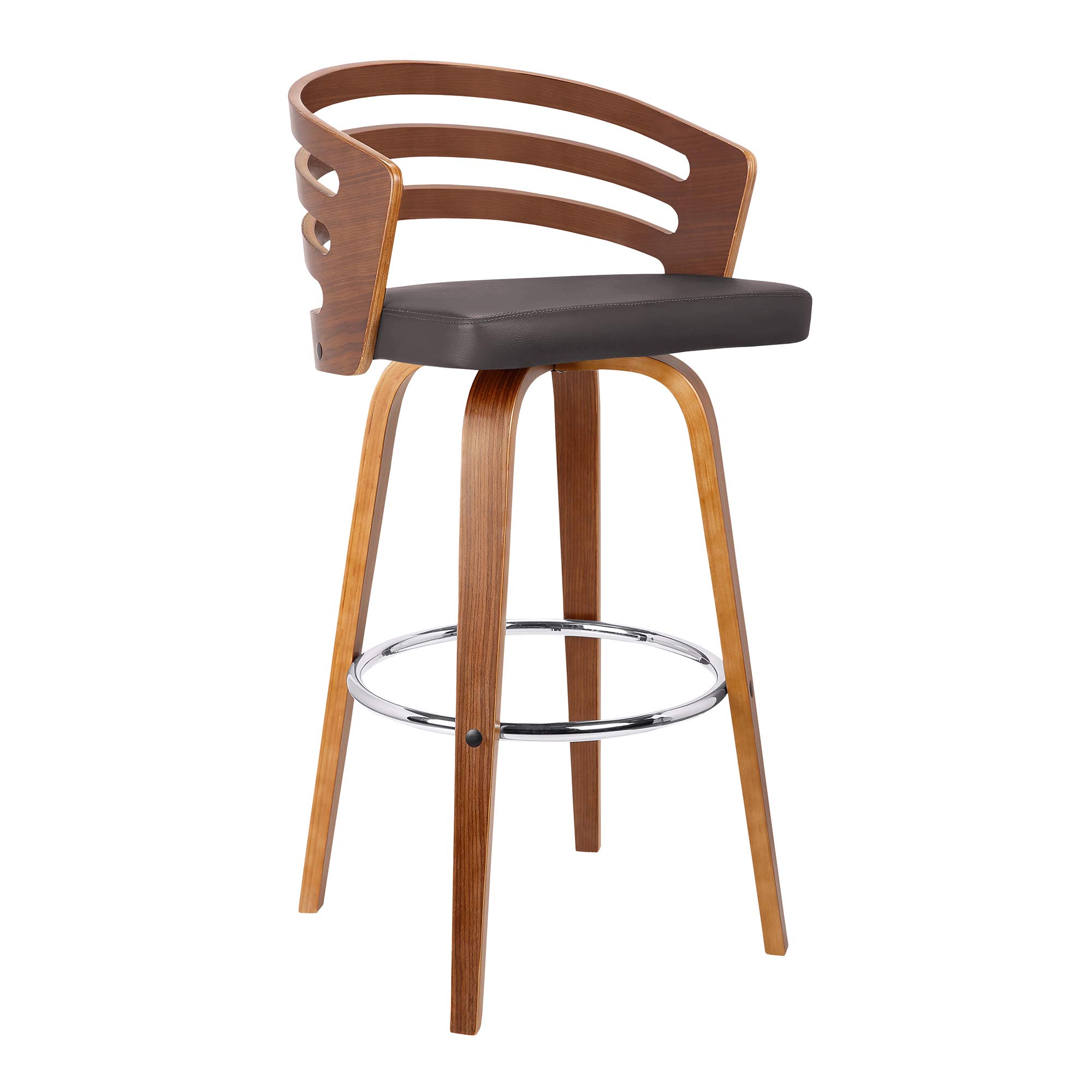Armen Living Jayden Mid Century Modern Swivel Bar Stool - 26