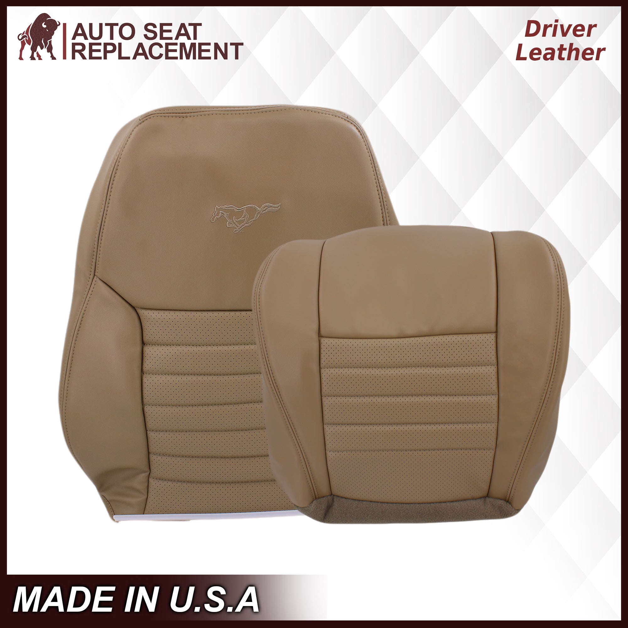 1999-2004 Ford Mustang GT Convertible Top in Medium Parchment Tan - Replacement Soft Top for Classic Mustang Models | Perfect for Restoration Projects & Car Enthusiasts