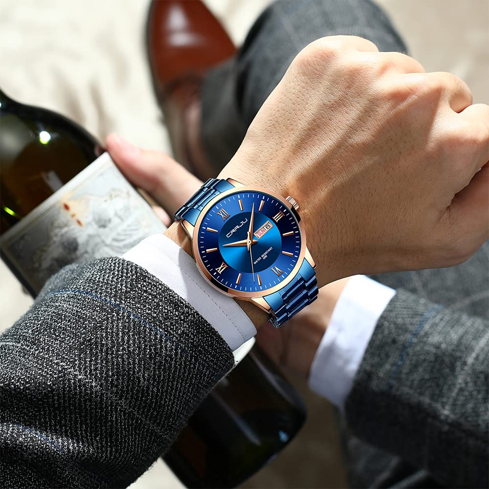 Luxury Men's Stainless Steel Watch - Business Chronograph for Office & Formal Events