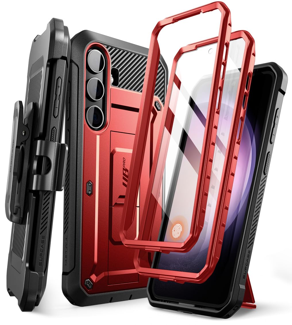 SUPCASE Unicorn Beetle Pro Rugged Case for Samsung Galaxy S24 5G (2024) – Heavy Duty Dual Layer Protection with Built-in Screen Protector, Kickstand & Belt Clip | Shockproof Cover for Outdoor, Work & Travel