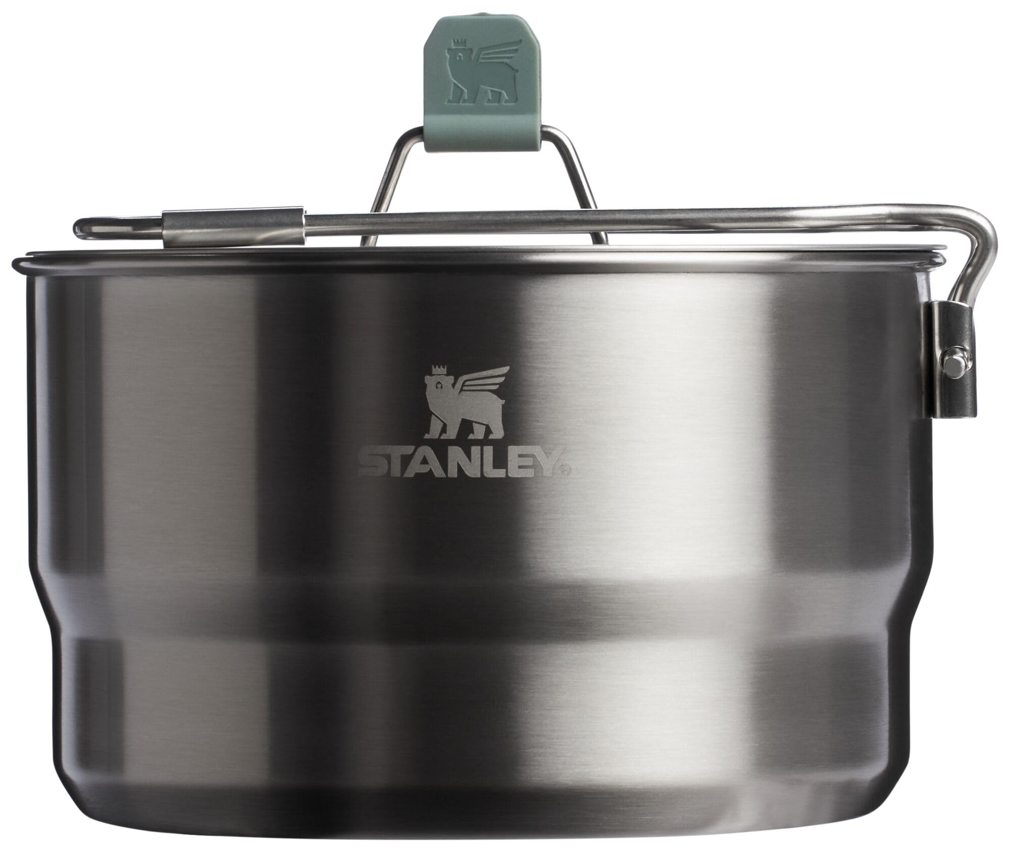 Stanley Wildfare Go 14-Piece Stainless Steel Camping Cookware Set with 1.65 qt Saucepan, Bowls, Utensils & Cutting Board | Fold & Lock Handle | BPA-Free | Perfect for Outdoor Cooking, Backpacking, RV Trips & Camp Kitchen Essentials