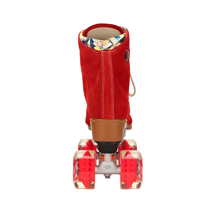 Moxi Lolly Roller Skates - Poppy Red Color | Premium Quad Skates for Women & Girls | Perfect for Outdoor Skating, Rink, Park & Fitness