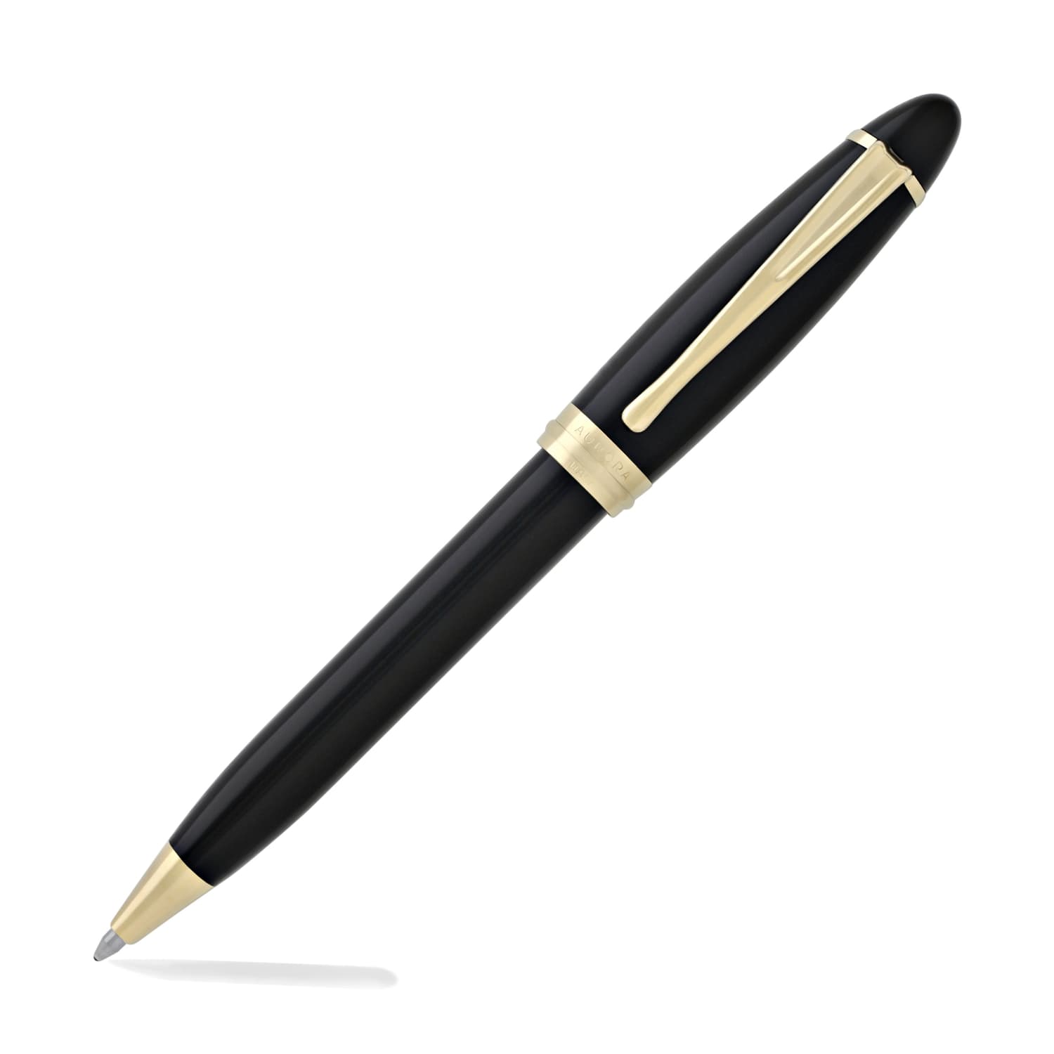 Aurora Ipsilon Black Resin Ballpoint Pen - Premium Writing Instrument for Office, Business & Gift Giving
