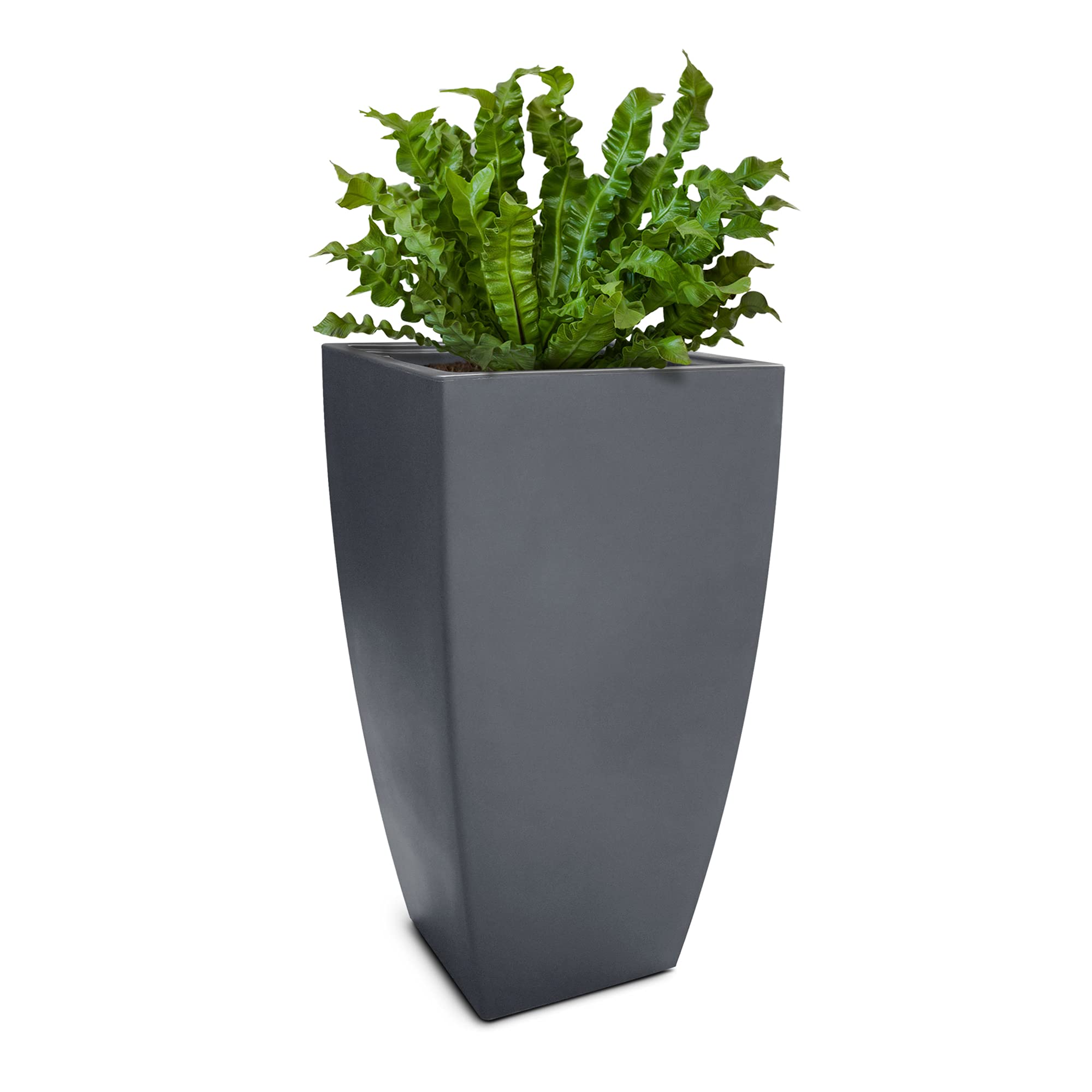 Mayne Kobi 32-Inch Tall Self-Watering Flower Planter - Weather-Resistant Indoor/Outdoor Garden Pot for Patio, Porch, Entryway - Perfect for Home Decor, Landscaping & Gift Ideas