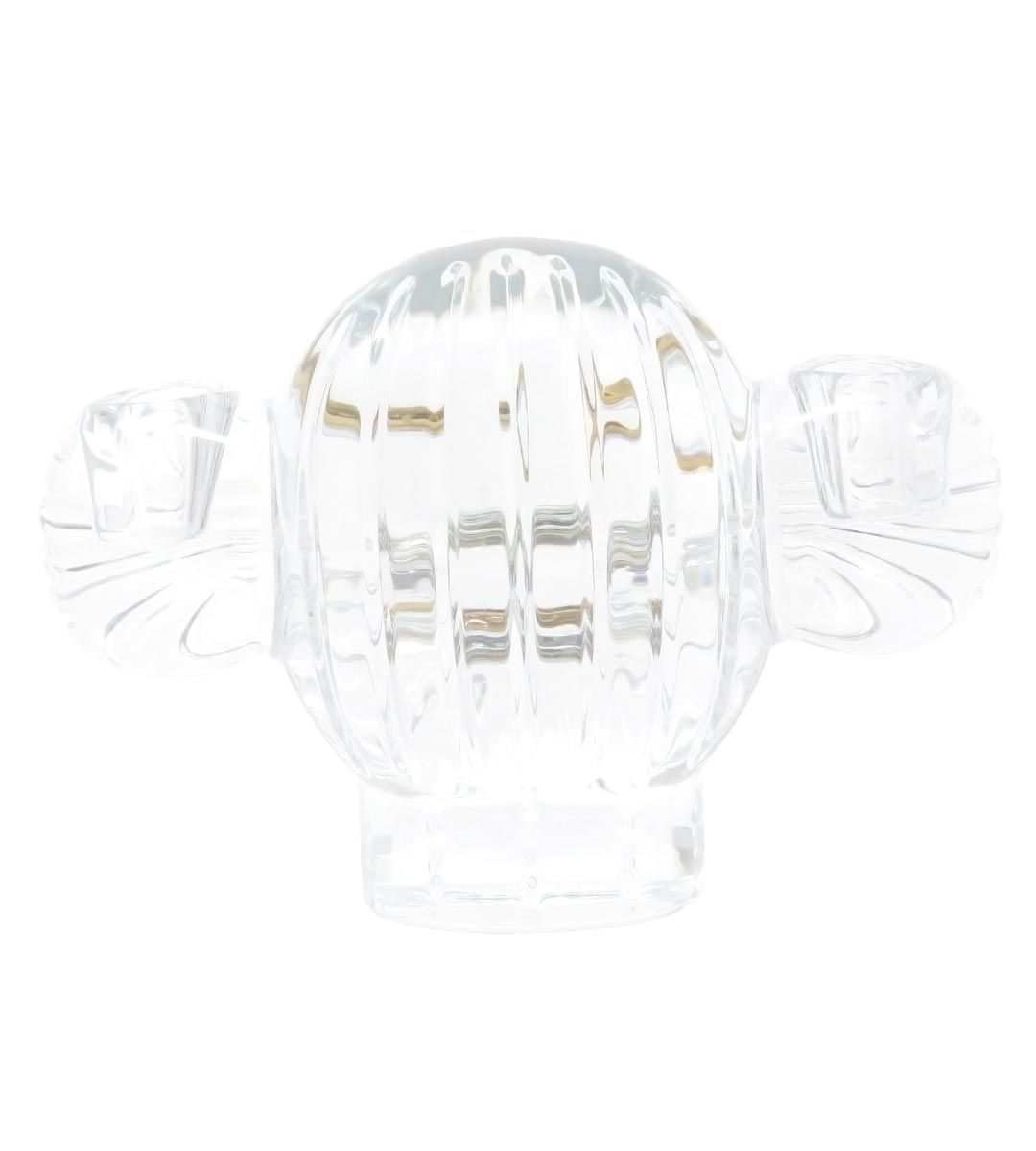 Faunacrystopolis Monkey Crystal Candle Holder - Elegant Baccarat Glass for Home Decor, Wedding Centerpieces & Gift Ideas