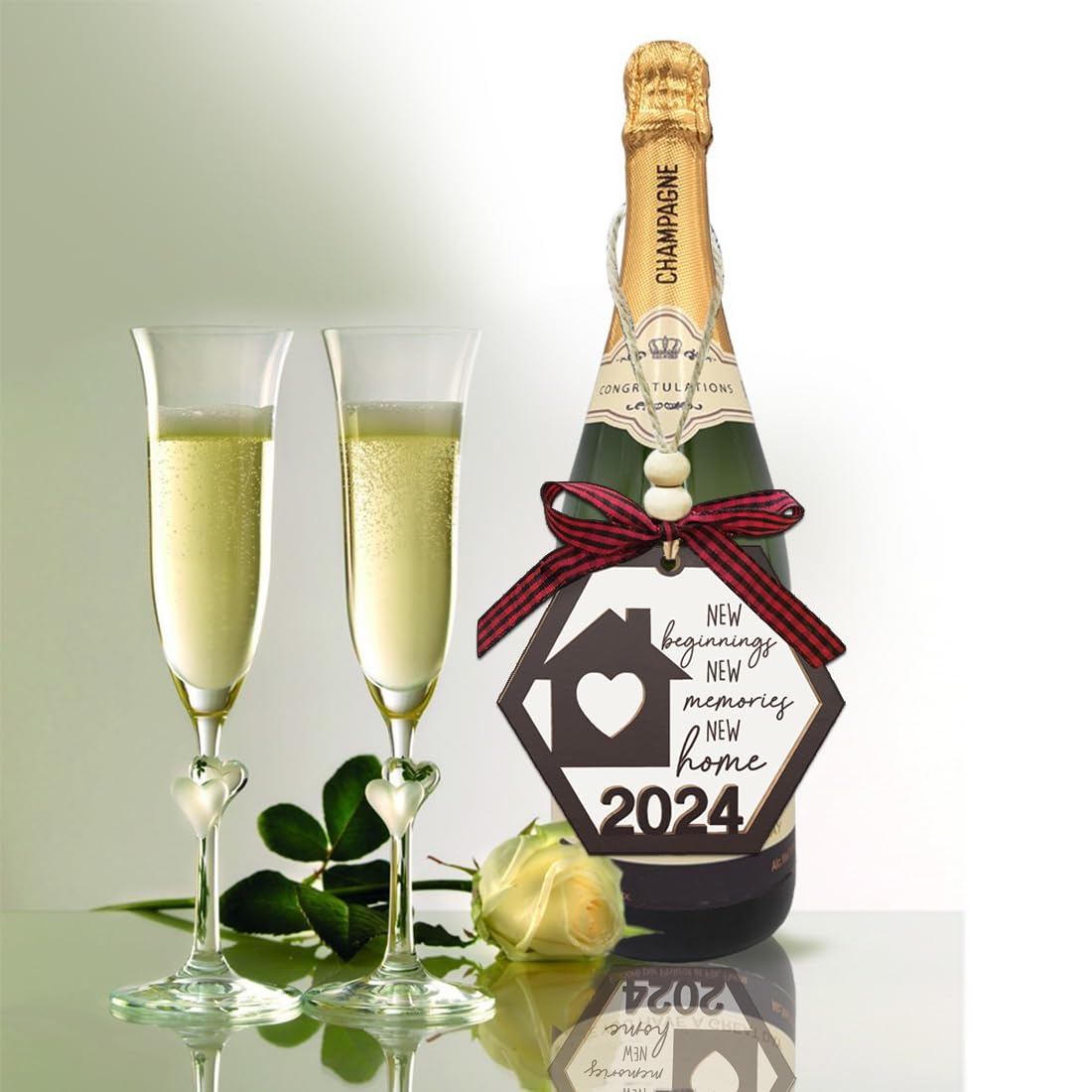 YXOTJHS 2024 New Home Ornament - Unique Housewarming Gift for New Homeowners, First Christmas Decoration - Perfect for Home Decor, Holiday Celebrations & Gift Giving