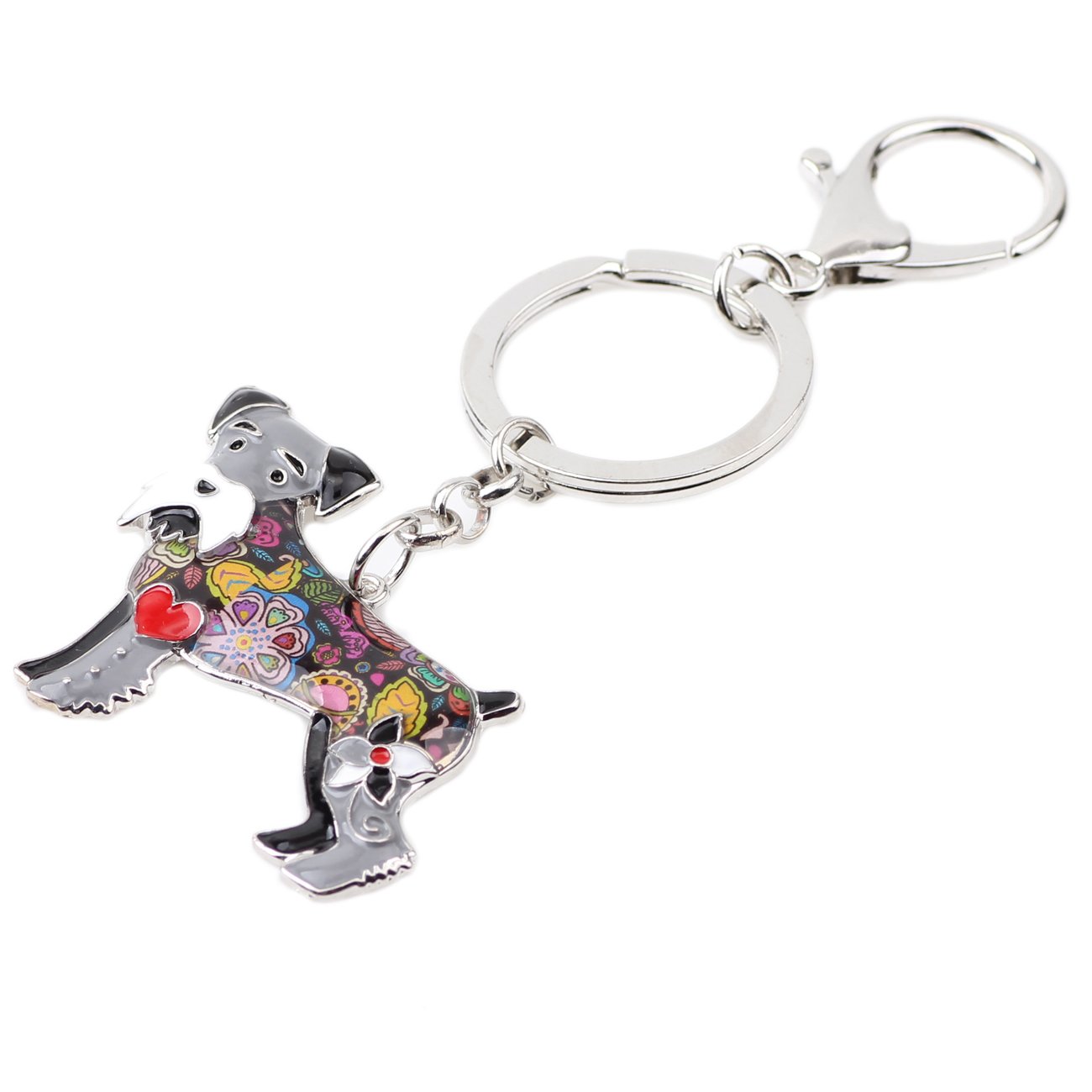 Cute Enamel Dog Keychain for Women - Purse & Bag Charm for Pet Lovers