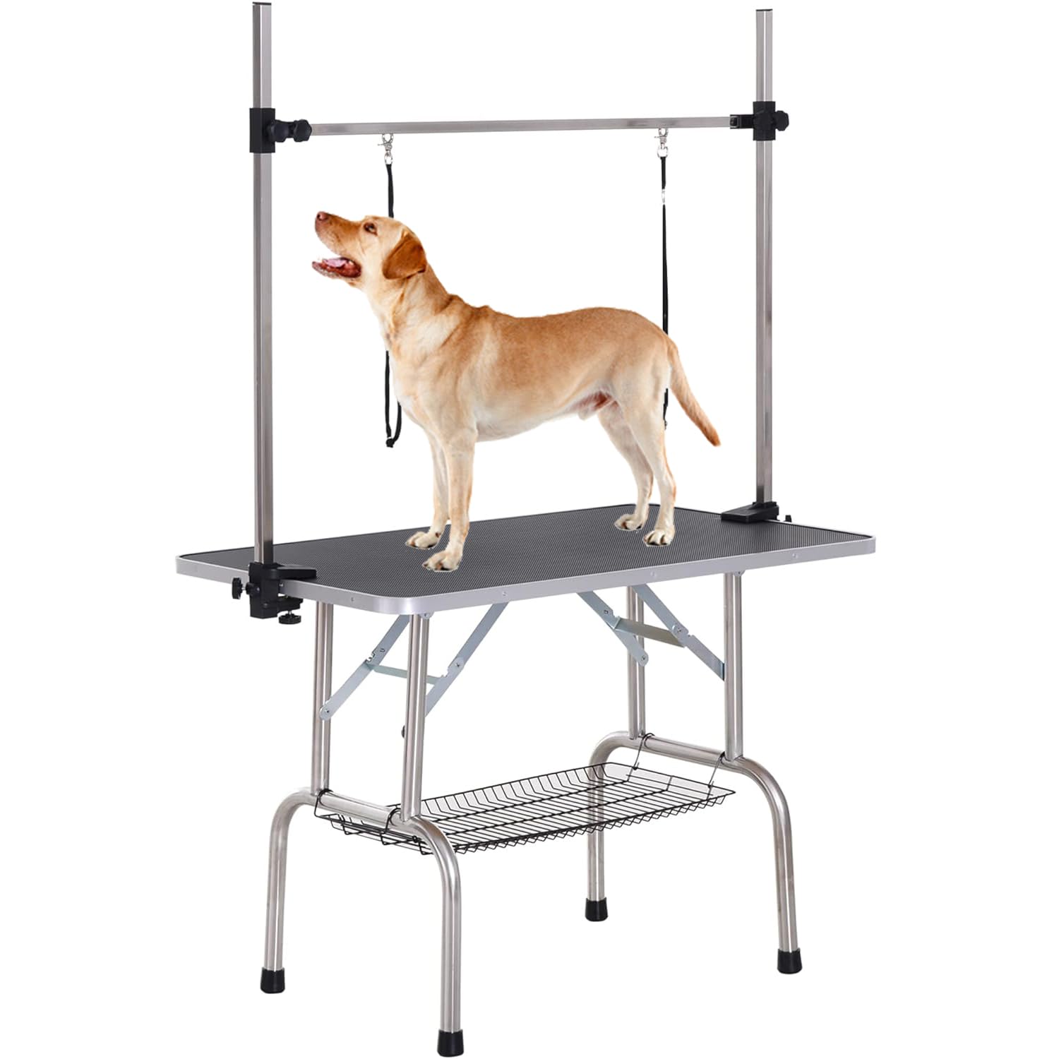 Professional Adjustable Foldable Dog Grooming Table for Large Dogs - Heavy Duty 330Lb Capacity, 46
