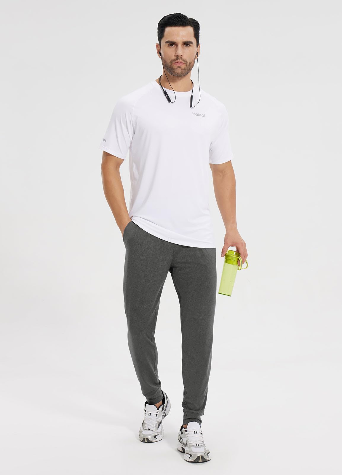 Baleaf Men's Sweatpants with Zipper Pockets - Ultra Soft Tapered Joggers for Running, Workout & Gym - Comfortable Athletic Pants for Casual Wear & Lounge