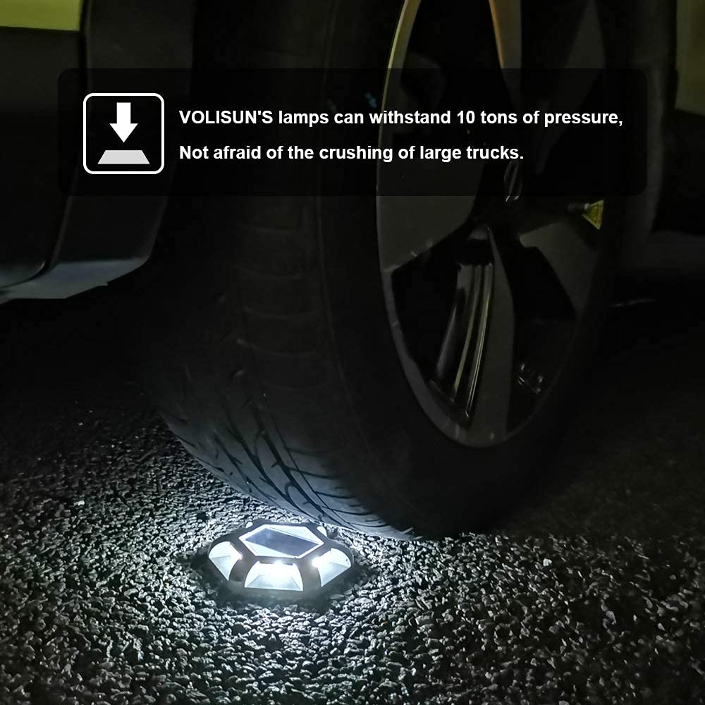 VOLISUN 24 Pack Solar Powered LED Pathway Lights - Waterproof Outdoor Landscape Lighting for Driveway, Deck, Garden, Walkway & Patio (Warm White)