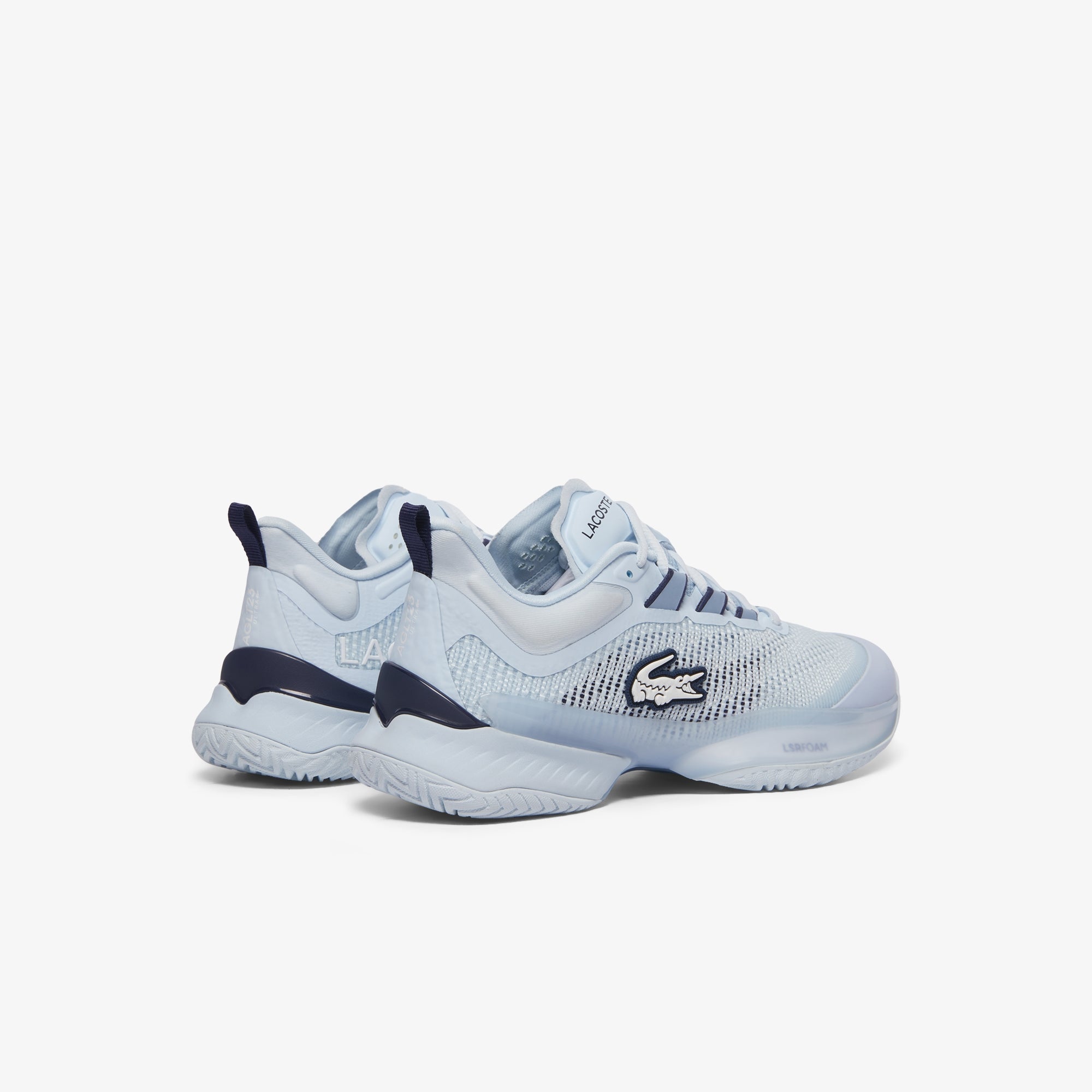 Lacoste Women's AG LT23 Ultra Tennis Shoes - Light Blue/Navy - Lightweight Comfort for Casual Wear & Sports Activities