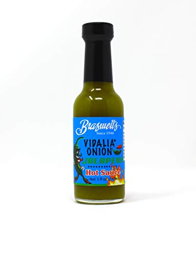 Braswell's Vidalia Onion Jalapeno Hot Sauce - 5 oz Bottle | Sweet & Spicy Flavor | Perfect for Wings, Tacos, Burgers & BBQ | Gluten-Free & All-Natural