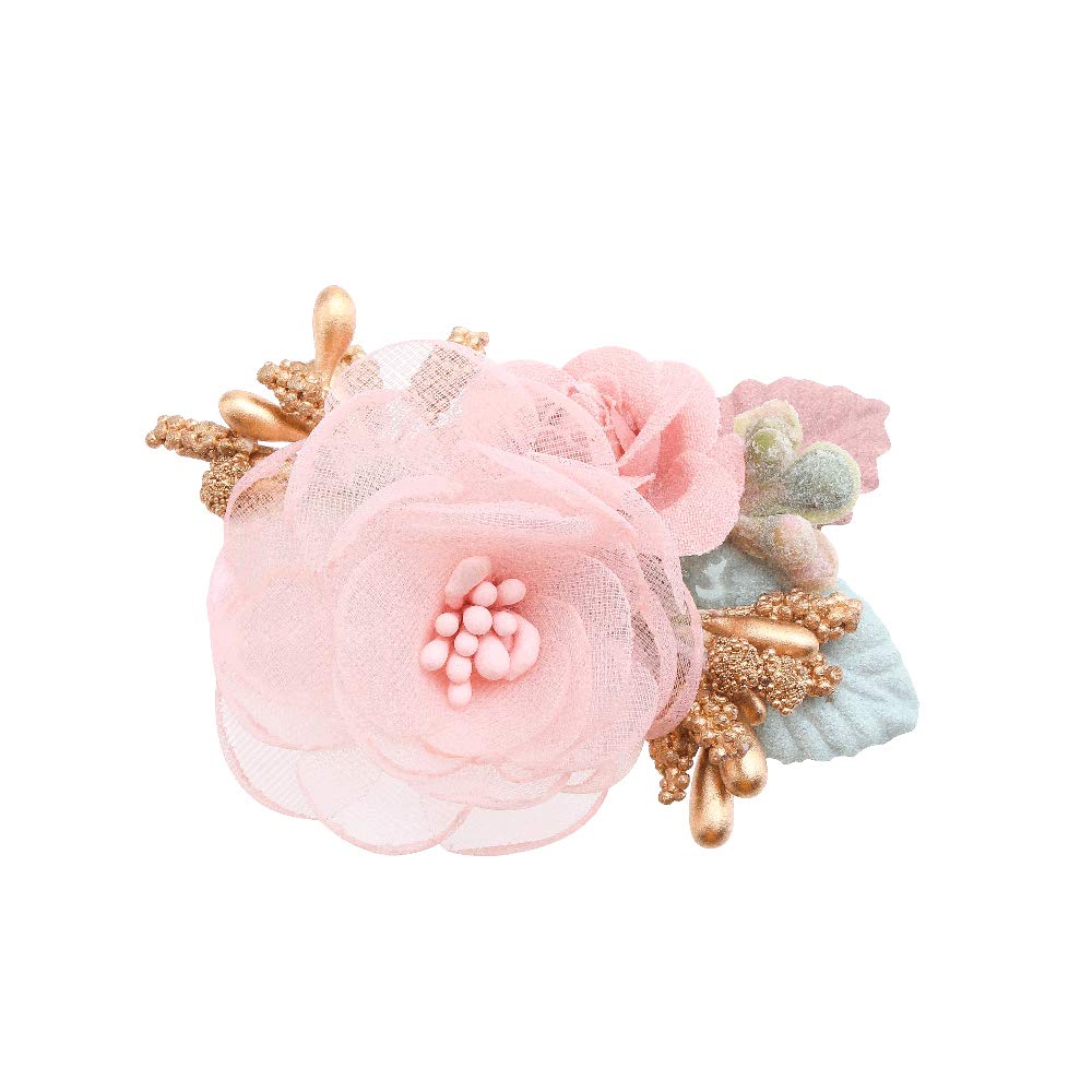 Floral Hair Clips Set for Baby Girls - 3pcs Lightweight Flower Hair Bows with Boutique Lined Alligator Clips | Perfect for Toddlers, Teens & Gift Giving | Birthday Parties, School, Photo Shoots & Special Occasions