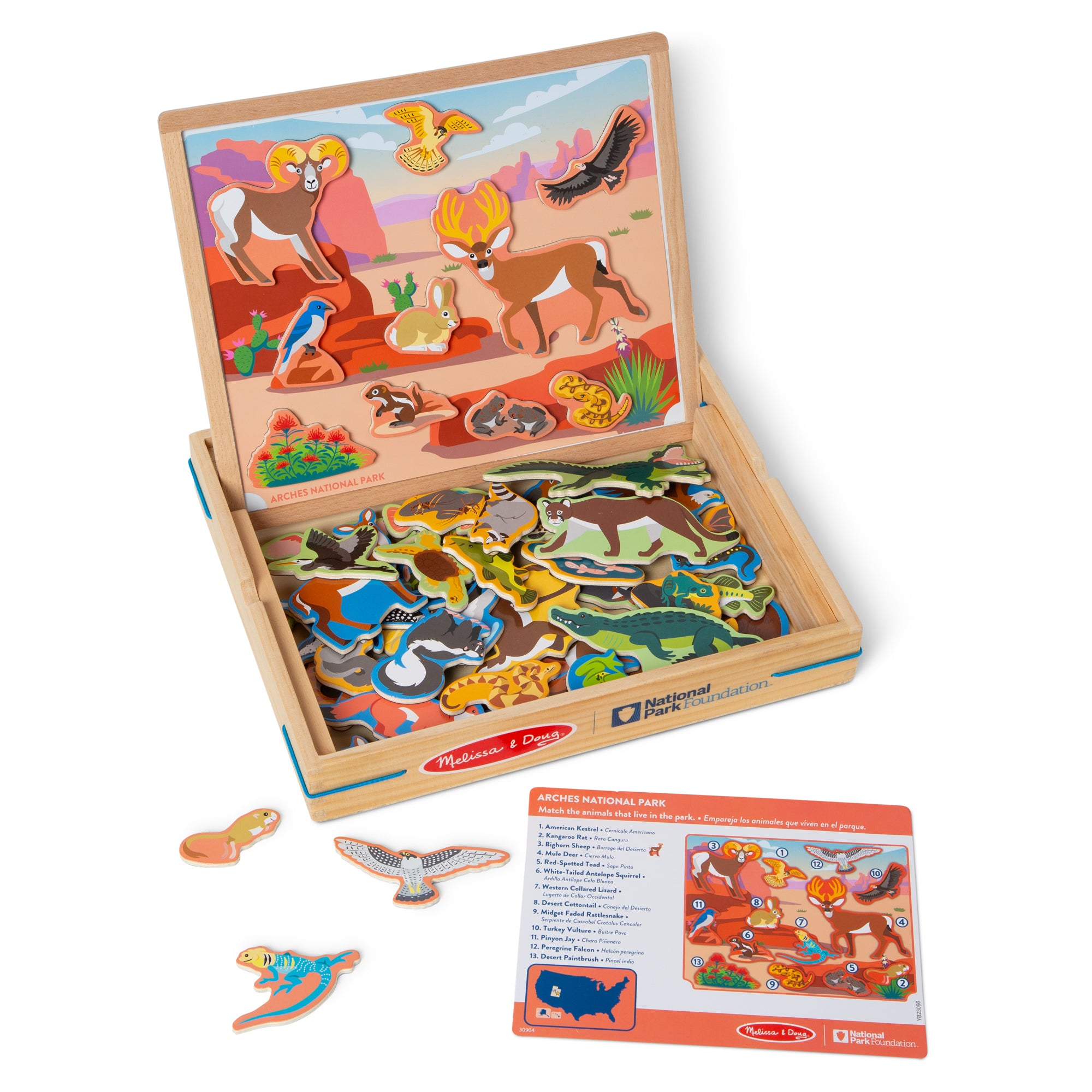 National Parks Picture Matching Magnetic Game - Fun Educational Toy for Kids - Perfect for Travel, Classroom & Family Game Night