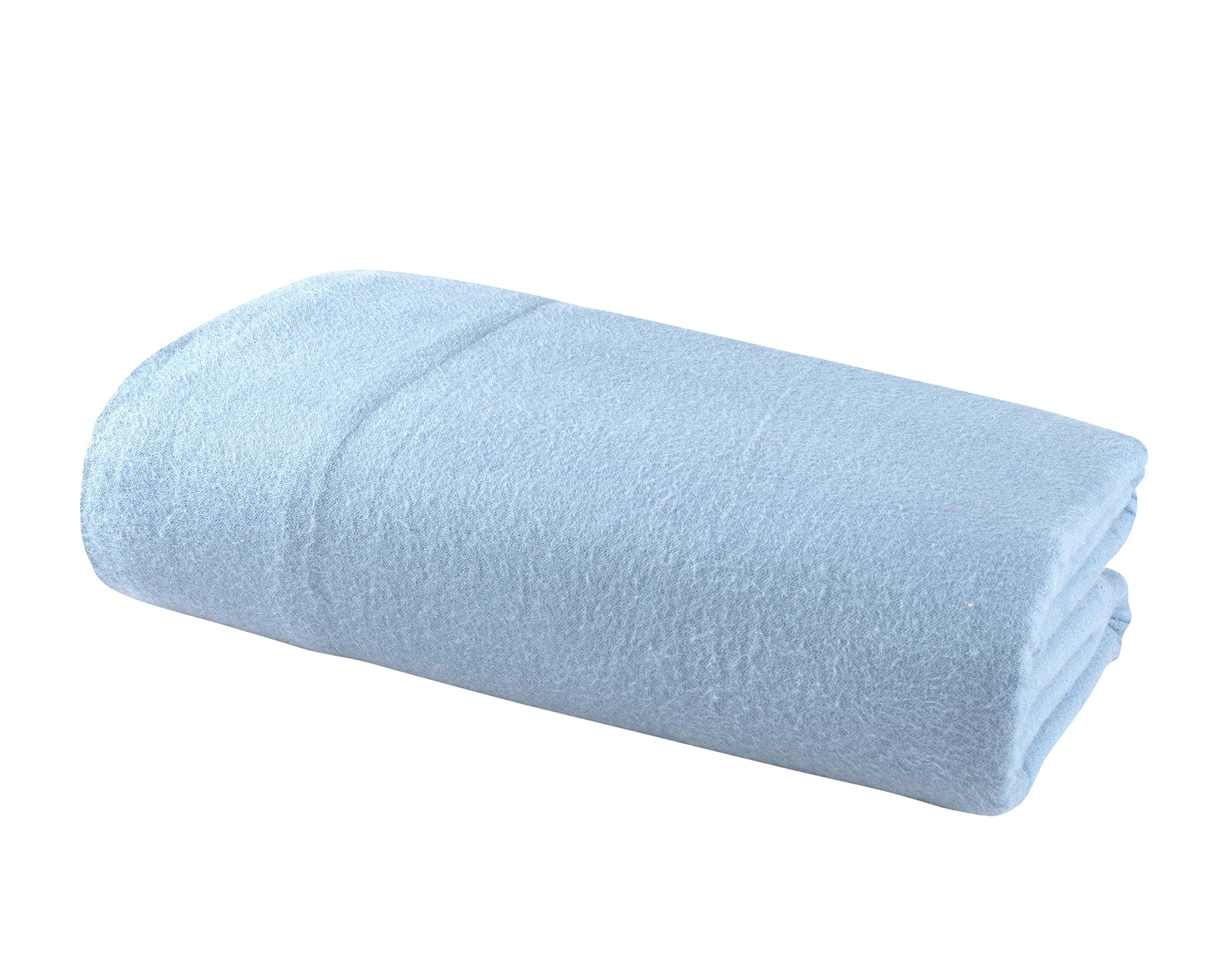 DELANNA 100% Cotton Flannel Pillowcase Set - 2 Pack Standard Size 20x30 Inches - Soft & Cozy Blue Bedding for Winter - Perfect for Home, Hotel, and Guest Room Comfort