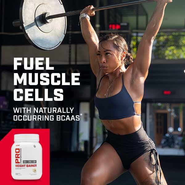 GNC Pro Performance Weight Gainer Protein Powder - Muscle Mass Builder, Banned Substance Tested, Strawberries & Cream Flavor (6 Servings) | Post-Workout Recovery & Bodybuilding Supplement for Athletes