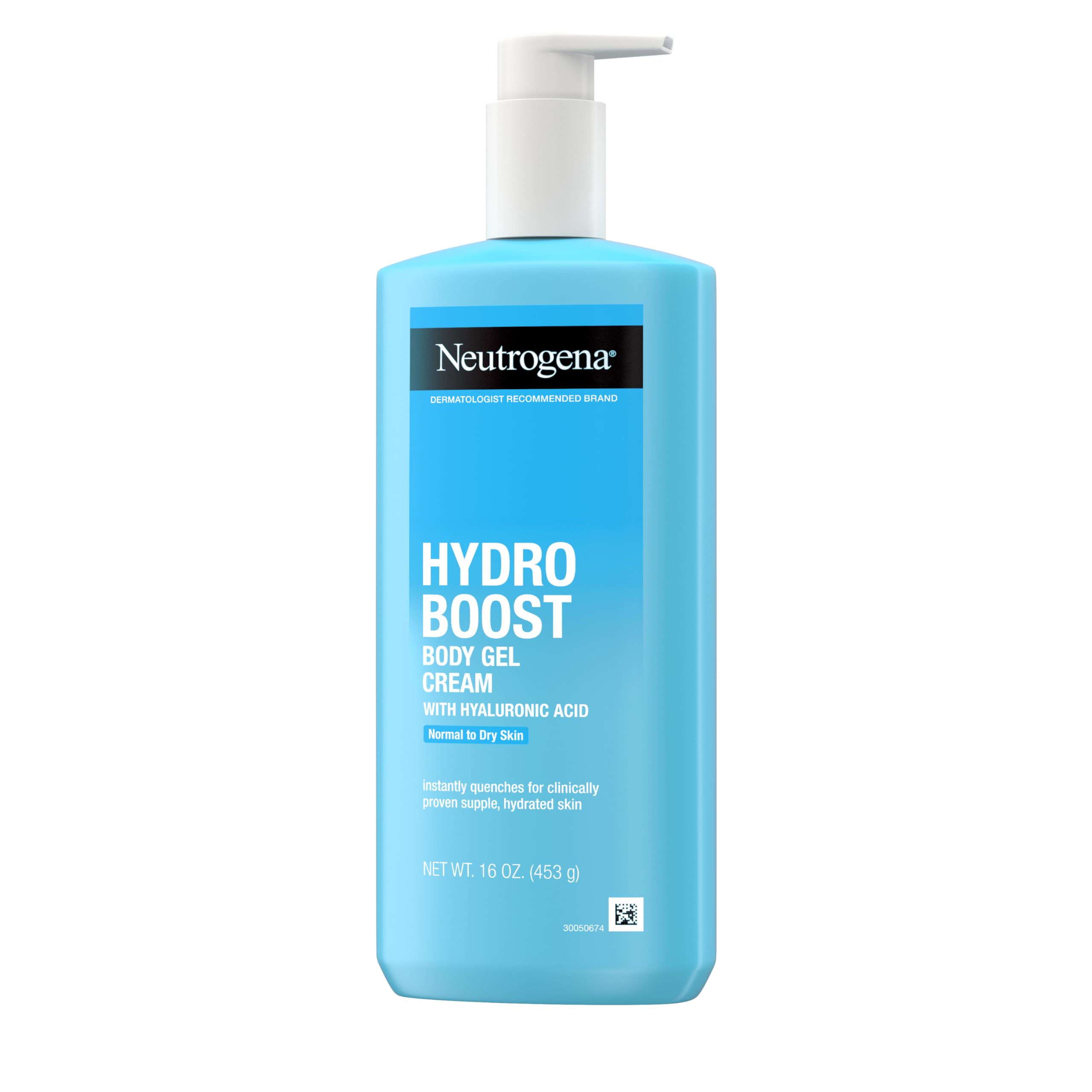 Neutrogena Hydro Boost Body Gel Cream - Hydrating Hyaluronic Acid Lotion for Normal to Dry Skin | Fragrance-Free Lightweight Moisturizer 16 oz | Daily Body Care for Smooth, Supple Skin