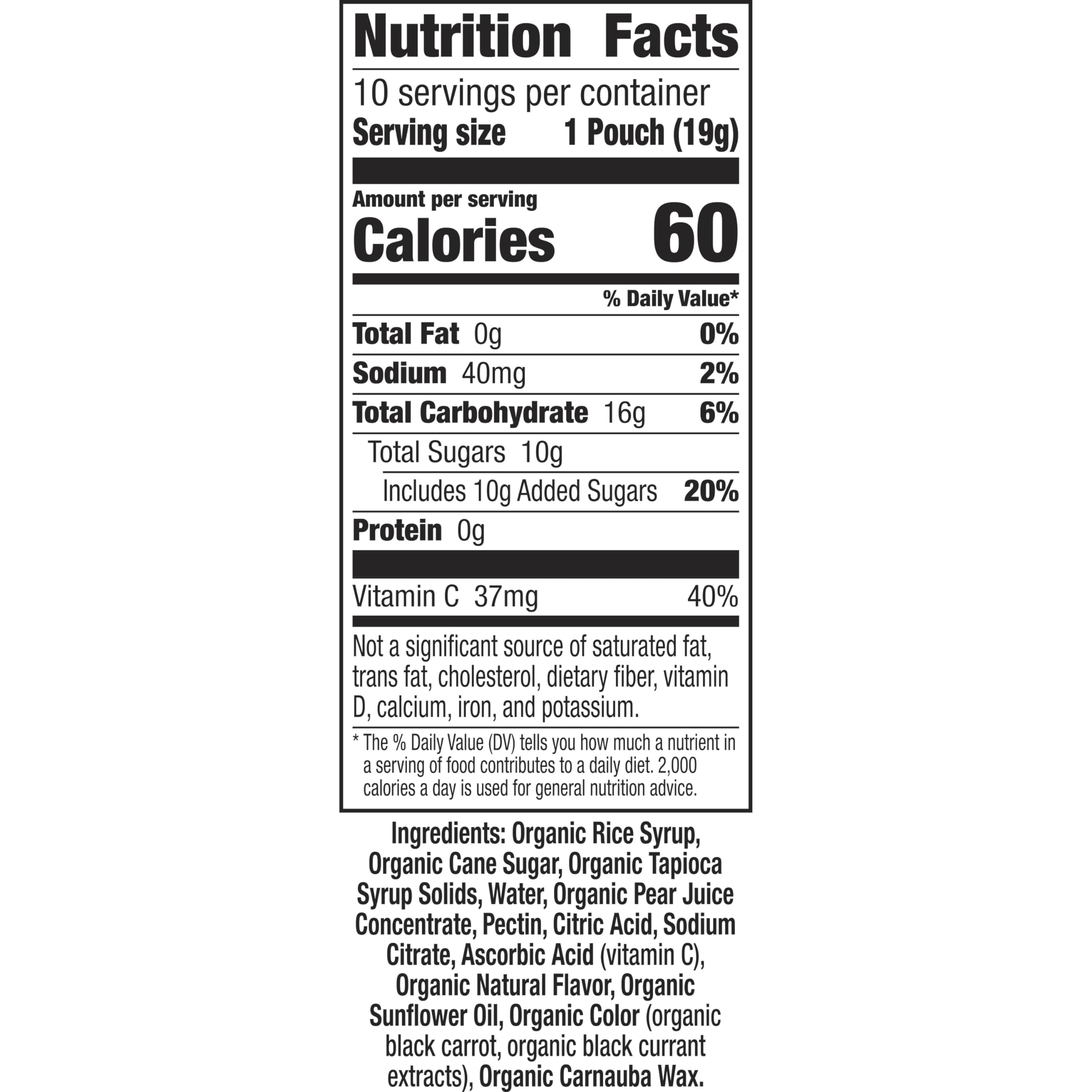 Organic Bunny Fruit Snacks - Gluten Free Strawberry Flavored Treats (10 Pouches, 7 oz) | Easter Basket Fillers, Kids Lunch Box Snacks & Healthy On-the-Go Snacking