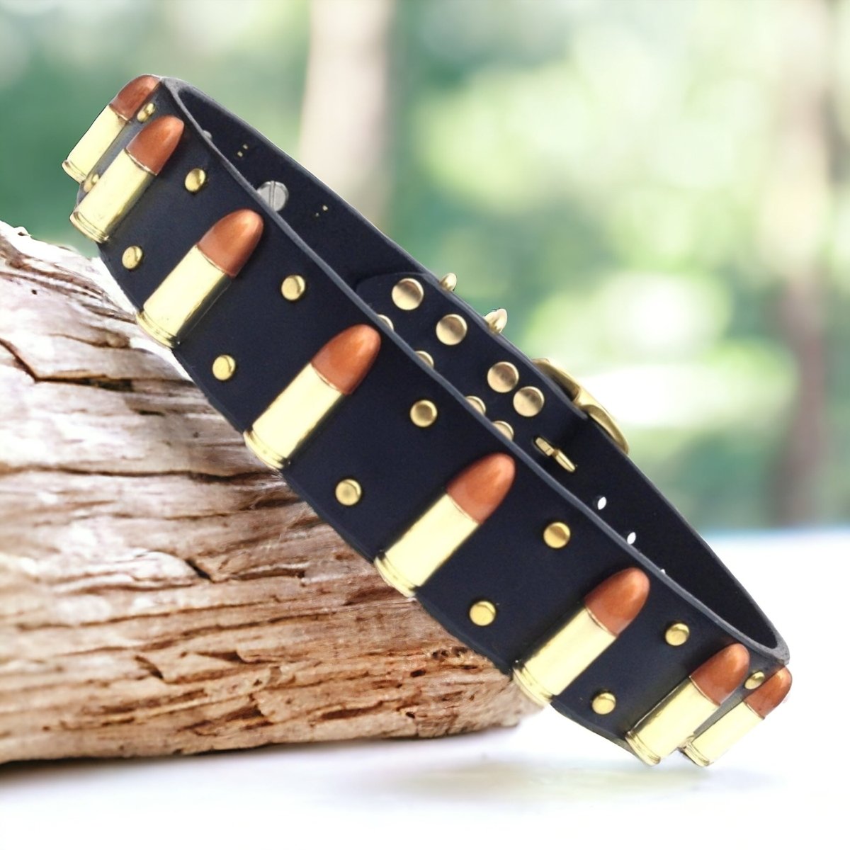 Premium Genuine Leather Dog Collar with Heavy-Duty Buckle - Durable & Stylish for Large & Medium Dogs - Perfect for Training, Walking & Outdoor Adventures