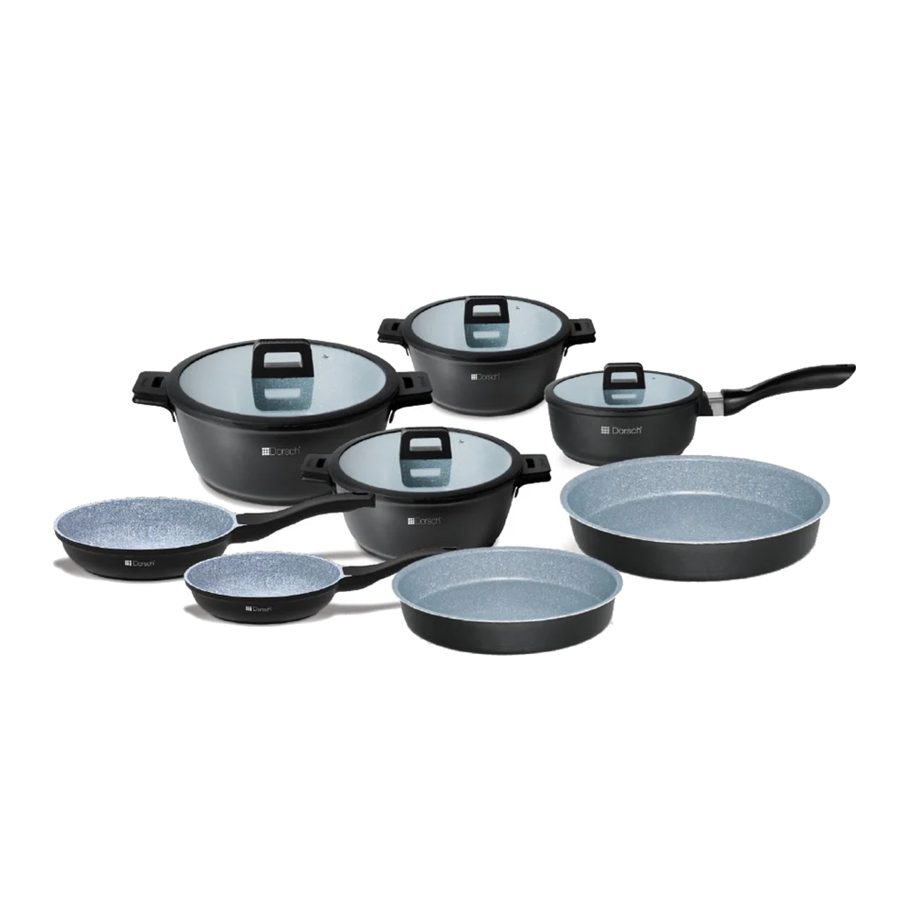 Premium Dorsch Cookware Set - 8-Piece Nonstick Kitchen Cookware for Frying, Boiling & Baking | Perfect for Home Chefs & Professional Kitchens