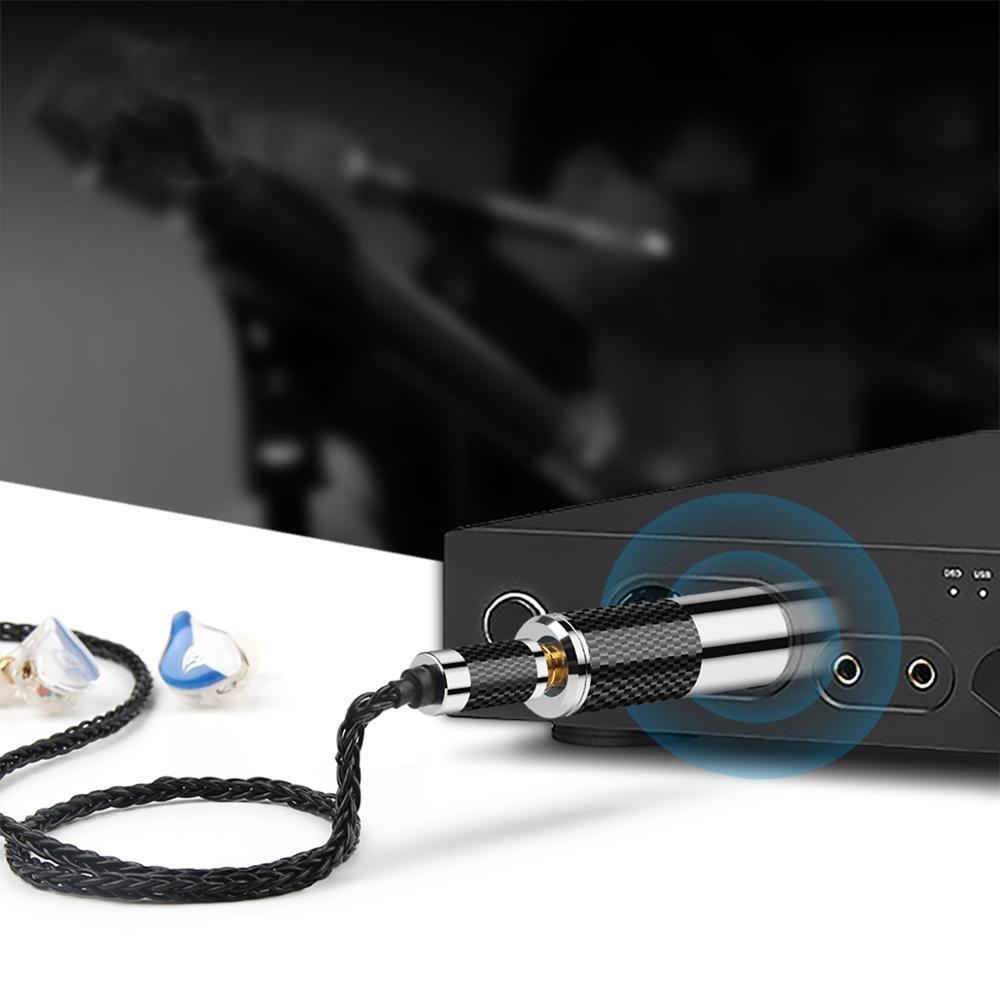 High-Quality DAC Decode 4 Pin Male XLR to 2.5mm/4.4mm Female Carbon Fiber Audio Adapter Converter - Perfect for Professional Studio Equipment & High-End Headphone Systems