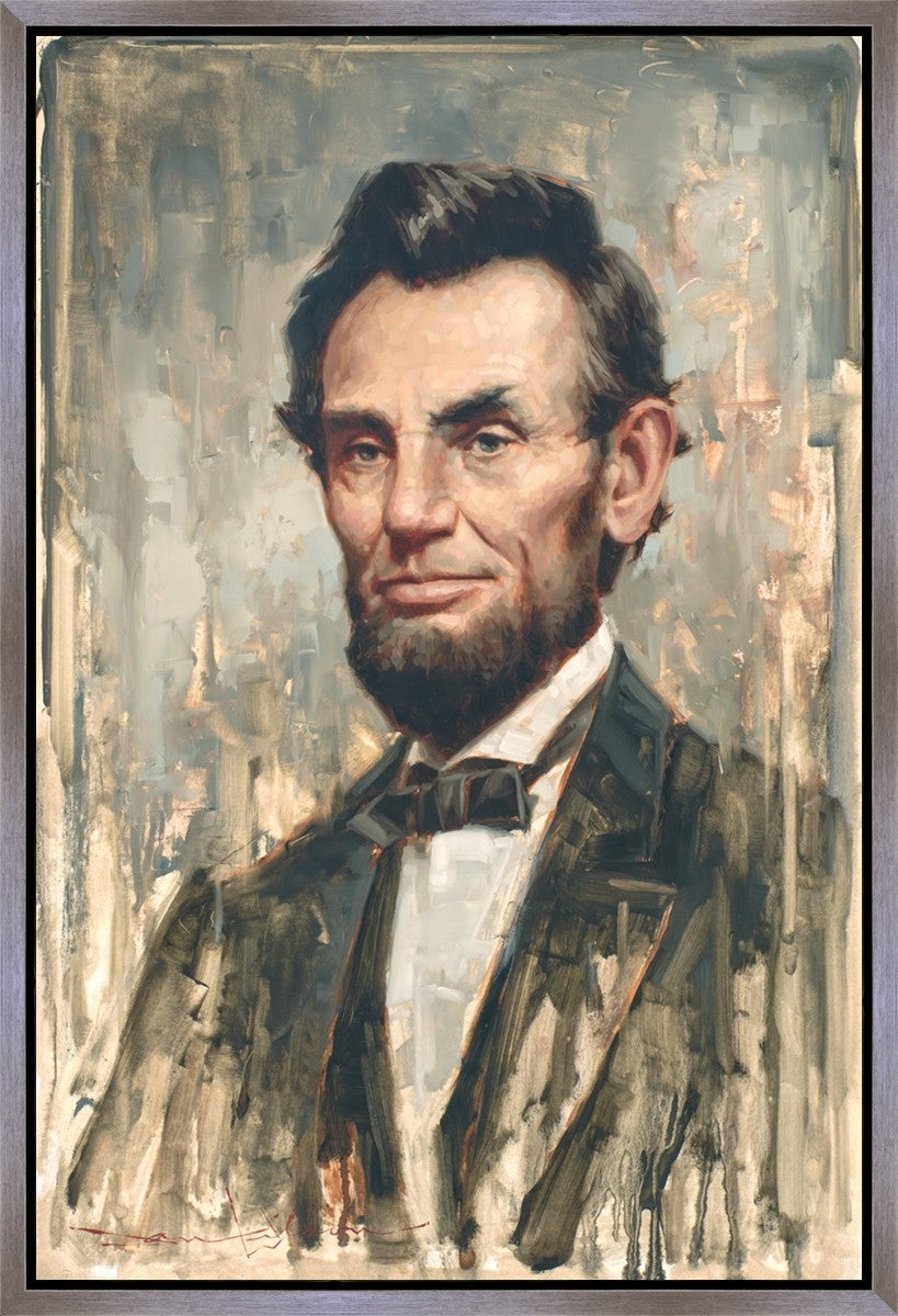 Lincoln Gallery Wrap Canvas - Premium Stretched Framed Wall Art for Home & Office Decor - Perfect for Living Room, Bedroom, and Office Spaces