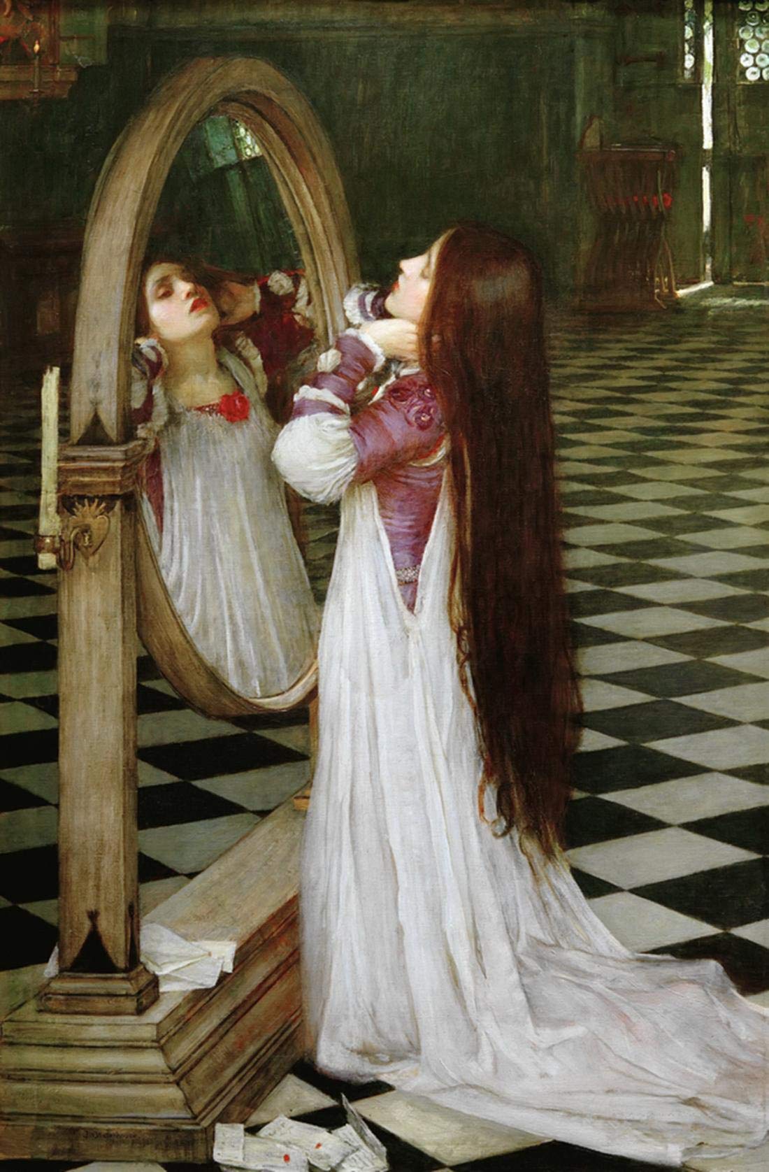 John William Waterhouse 500-Piece Jigsaw Puzzle - Mariana in The South for Adults & Kids DIY Décor