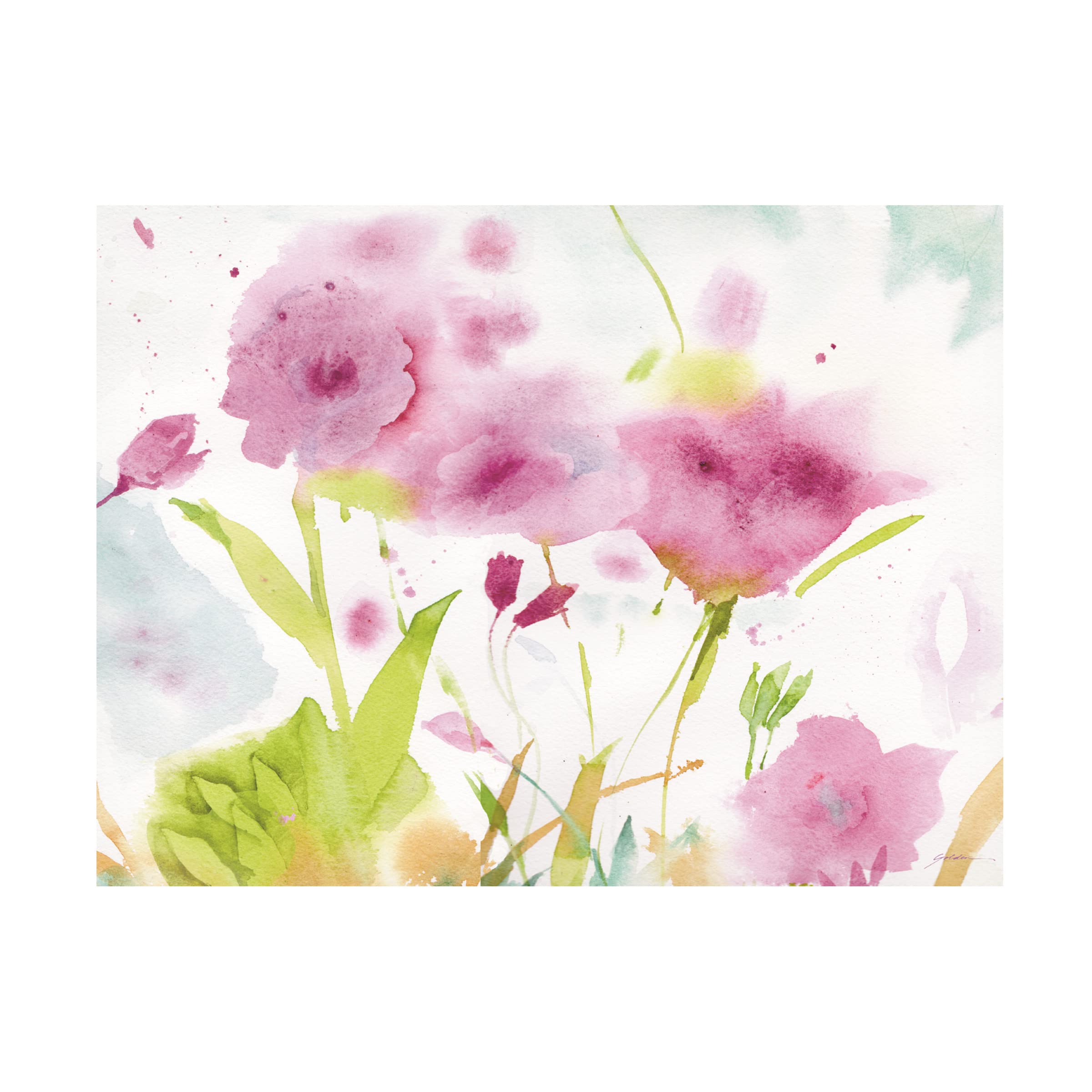 Sheila Golden 'Magenta Moment' Abstract Canvas Wall Art - Modern Home Decor for Living Room, Bedroom & Office