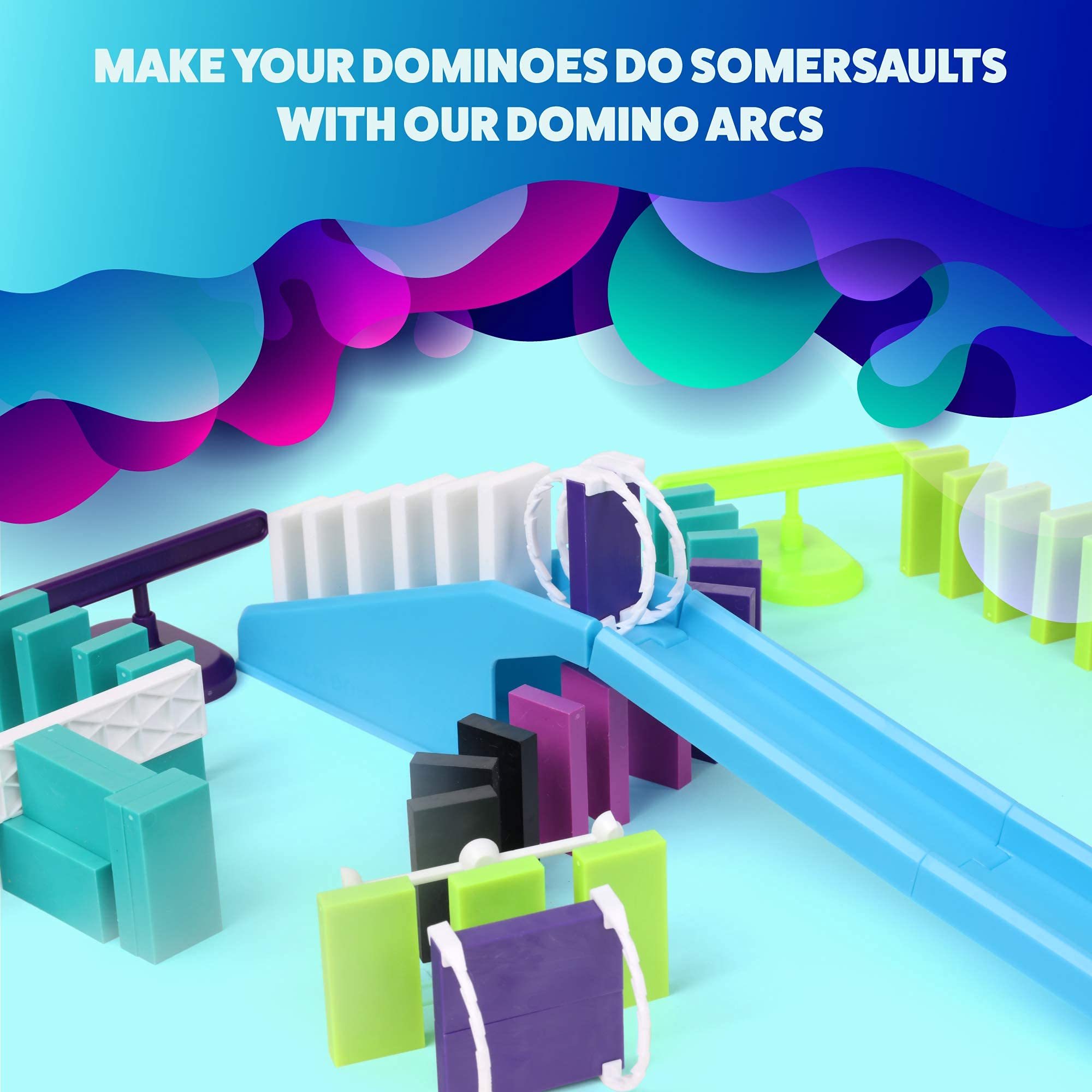 Bulk Dominoes Pro-Domino Kit - 300 Piece STEM Learning Toys for Kids, Family Board Games, Educational Building Blocks for Chain Reaction & Toppling Fun | Perfect for Classroom Activities, Birthday Gifts & Family Game Nights