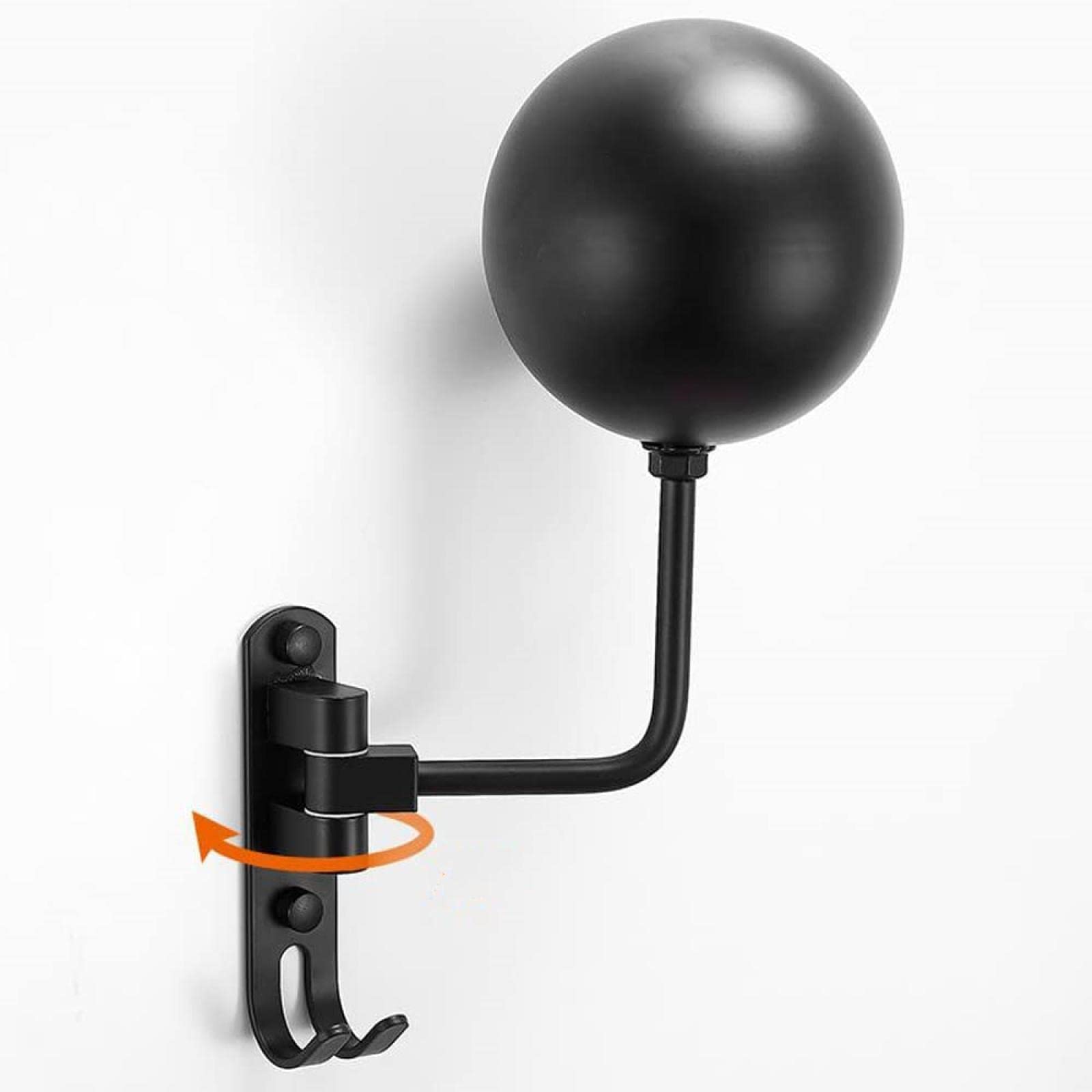 Motorcycle Helmet Rack - 180° Rotating Wall Mount Holder for Bike Helmets, Coats & Sports Gear | Durable Metal Helmet Organizer for Motorcycle, Baseball & Rugby Helmets - Perfect for Garage, Shed & Entryway Storage