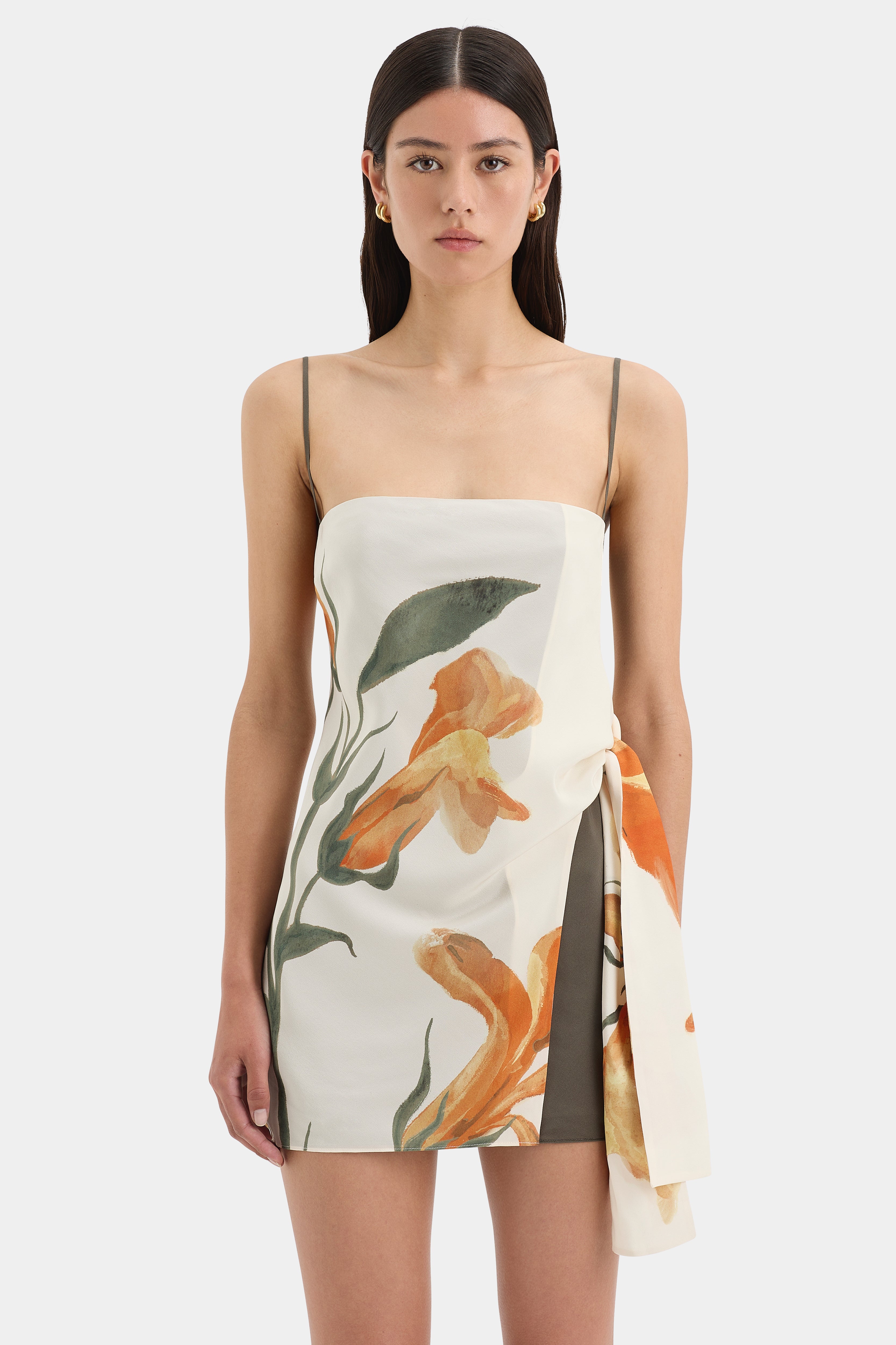 Constance Tie Mini Dress - Elegant Women's Party Cocktail Dress for Evening Events & Night Out