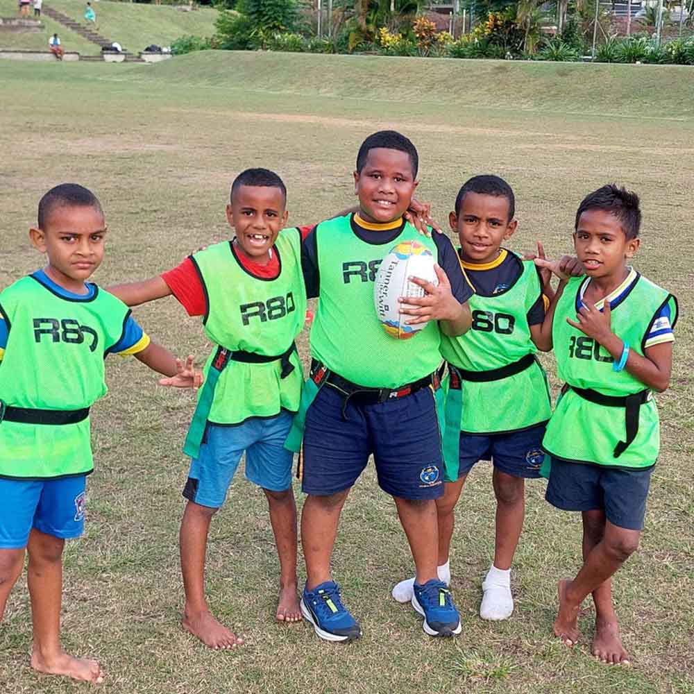 R80 Junior Rippa Game On Team Sets - Youth Flag Football Starter Kit for Kids Sports & Outdoor Play - Perfect for Backyard Games, School PE Class, and Team Practice